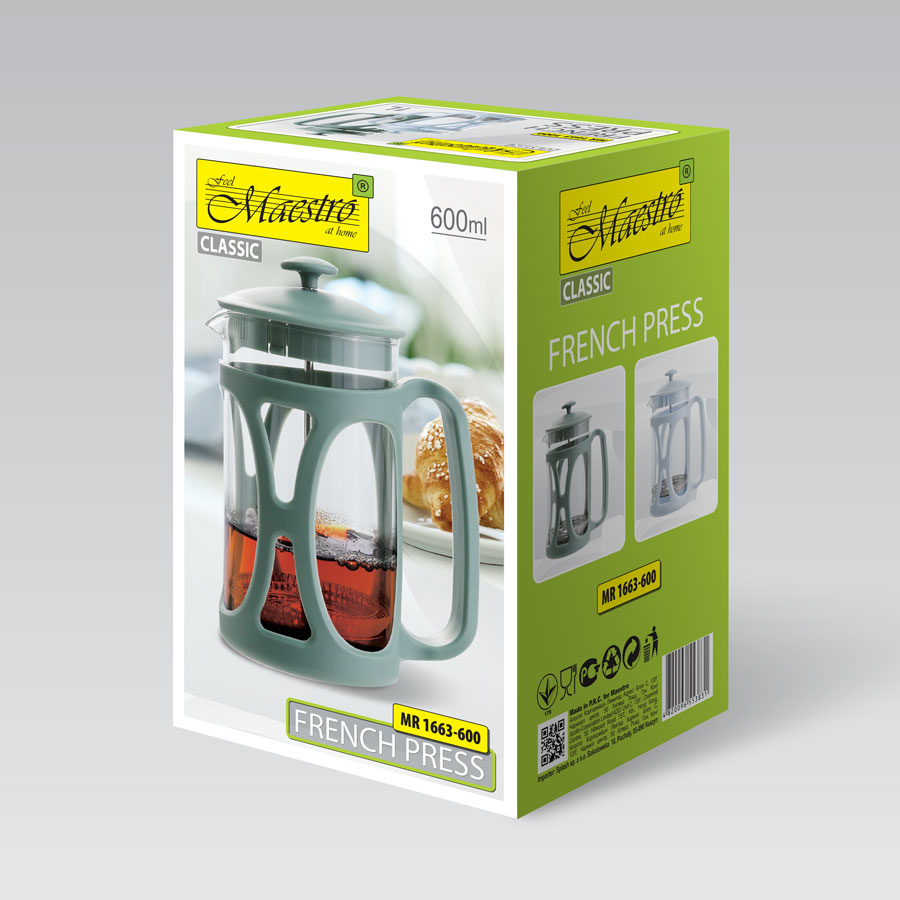Пресс-кофейник заварник Maestro MR-1663-600 Френч-пресс MR1663-600