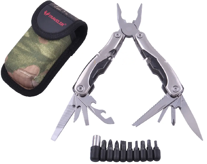 Многофункциональный нож (мультитул) с комплектом бит Traveler 16см (72шт/ящ) MT-609-ID Многофункциональный нож (мультитул) с комплектом бит Traveler 16см (72шт/ящ) MT-609-ID