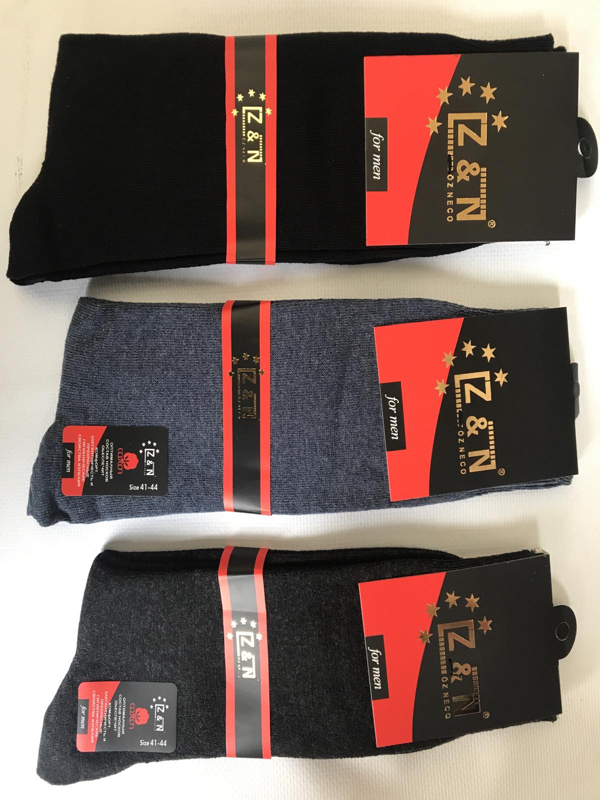 Носки ZN ликра хлопок мужские 41-44. Цвет: ассорти. Производство Турция Носки ZN ликра хлопок мужские 41-44. Цвет: ассорти. Производство Турция