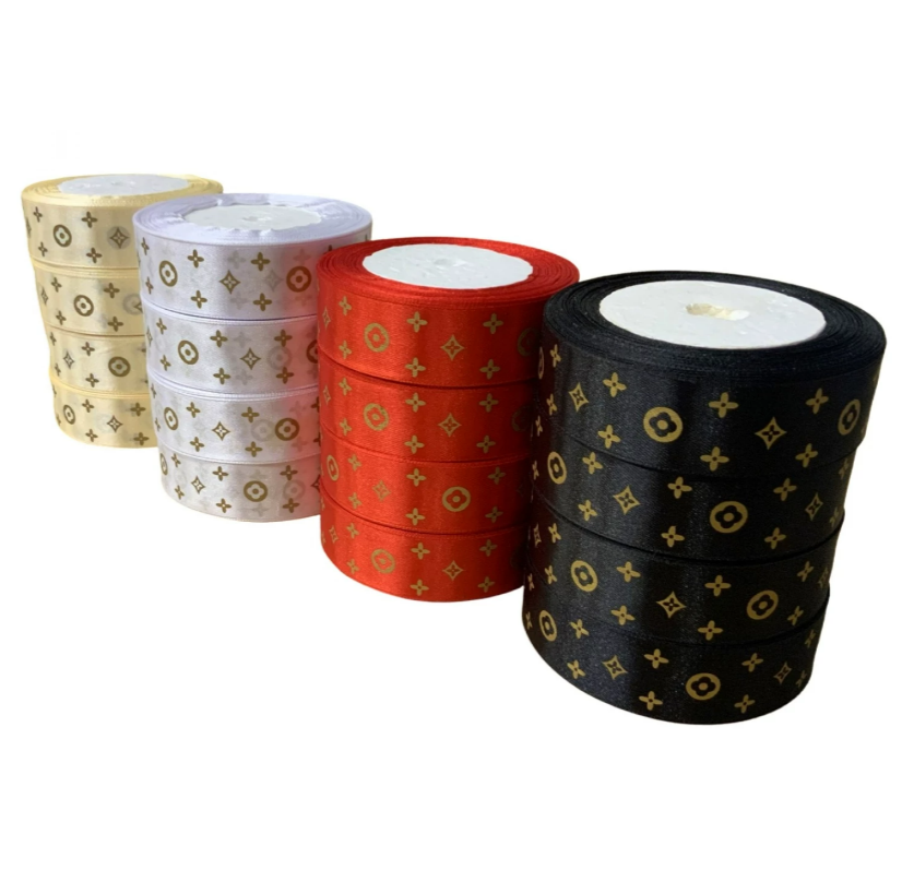 Лента атласная узор 2.5см/23м Лента атласная узор 2.5см/23м