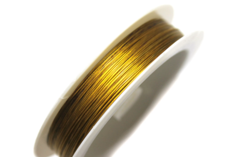 Тросик для бижутерии золото 30м/0.38мм Тросик для бижутерии золото 30м/0.38мм