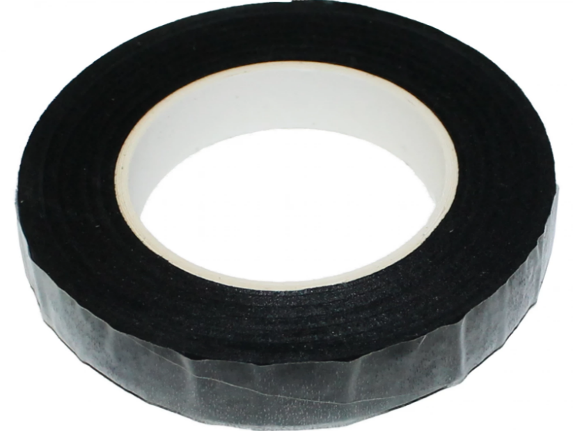 Флористическая лента Тейп Черная 1.2см/30м Флористическая лента Тейп Черная 1.2см/30м