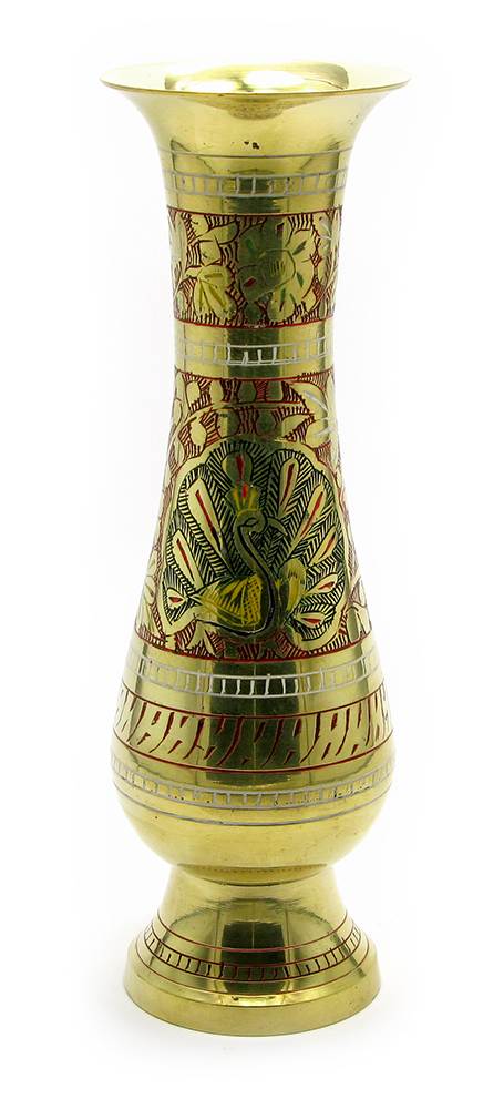 Ваза бронзовая цветная (24,5х7,5х7,5 см) Ваза бронзовая цветная (24,5х7,5х7,5 см)(Flower vase Glass Clr 10") код 1685