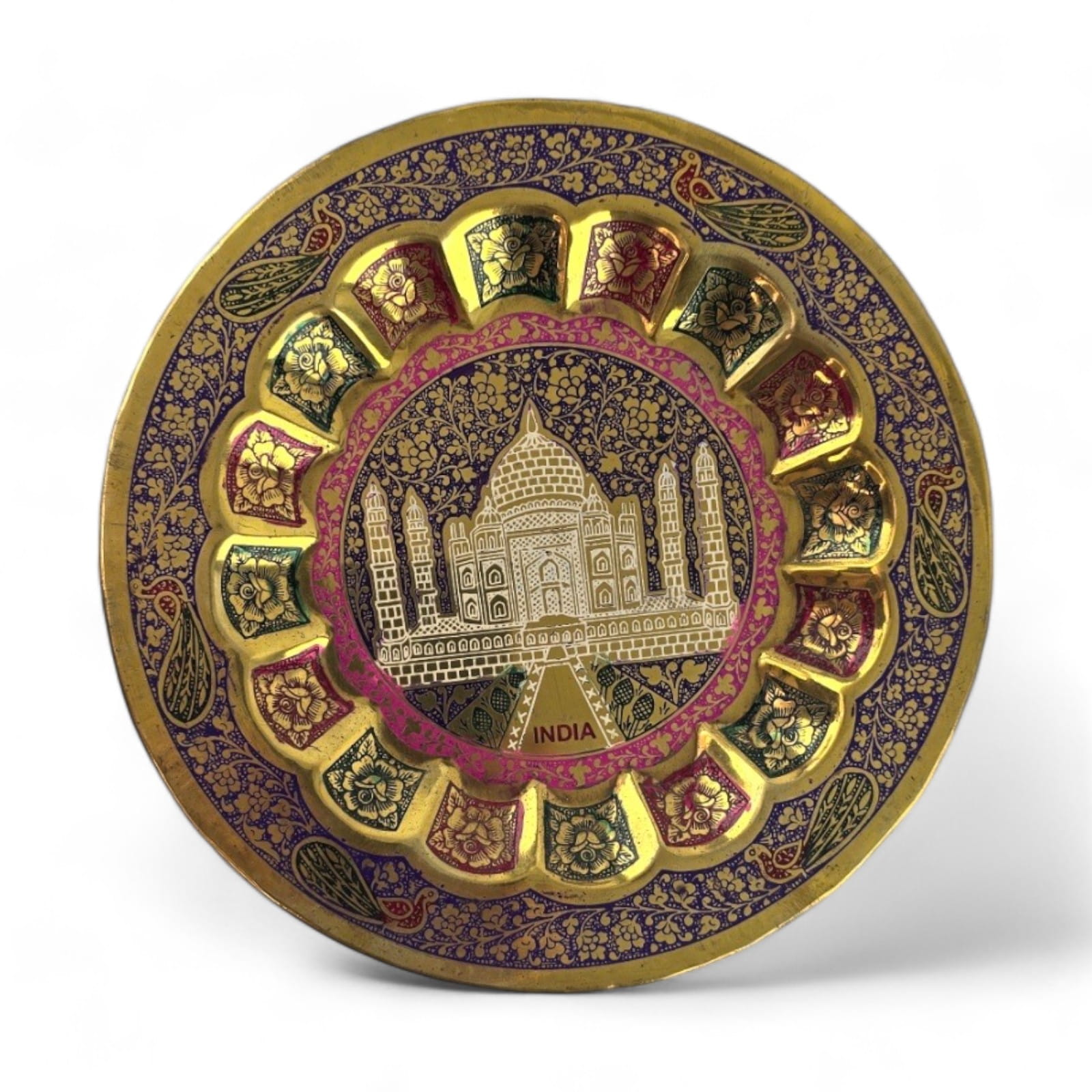 Тарелка бронзовая настенная Тадж Махал ( d-18; h-1 см) Тарелка бронзовая настенная Тадж Махал ( d-18; h-1 см)