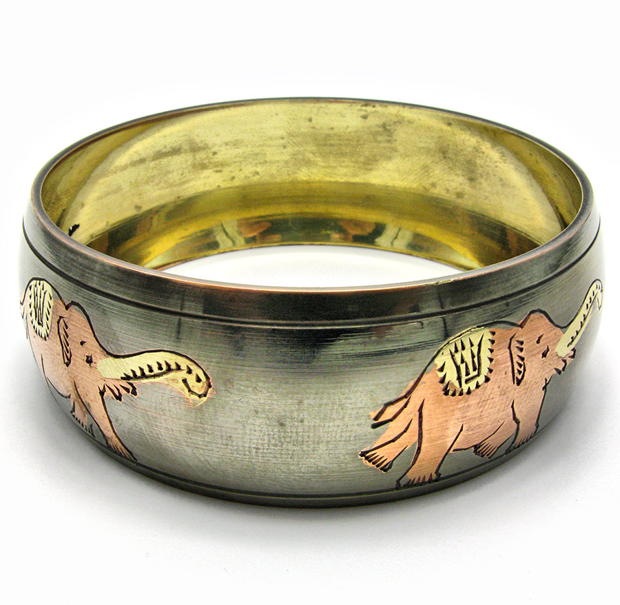 Браслет медный Слоны (d внутренний 6,8 см ,d наружный 7,5 см) Браслет медный "Слоны" код 18095