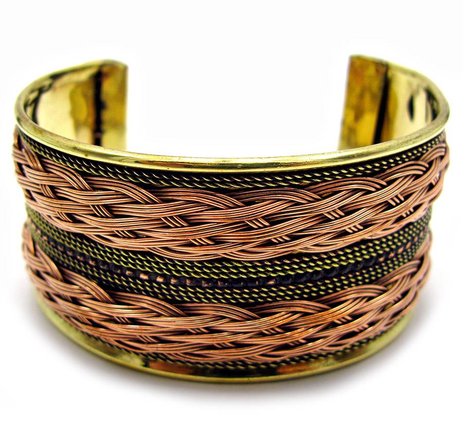 Браслет медный Узор из плетения (18х3,5 см) Браслет медный "Узор из плетения" код 18096
