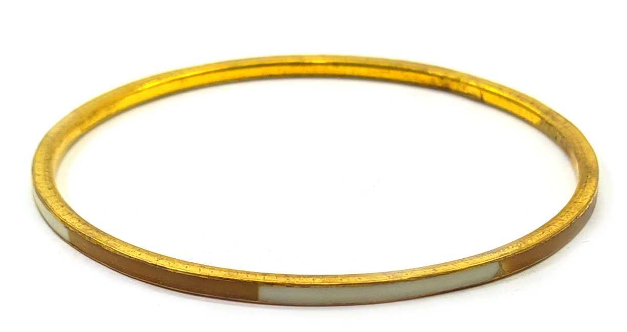 Браслет медный с бело-золотыми костяными вставками (d-7 см, ширина 4 мм) Браслет медный с бело-золотыми костяными вставками (d-7 см, ширина 4 мм)