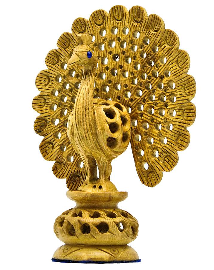 Павлин деревянный резной (12 см) Павлин деревянный резной (12 см) код 18327