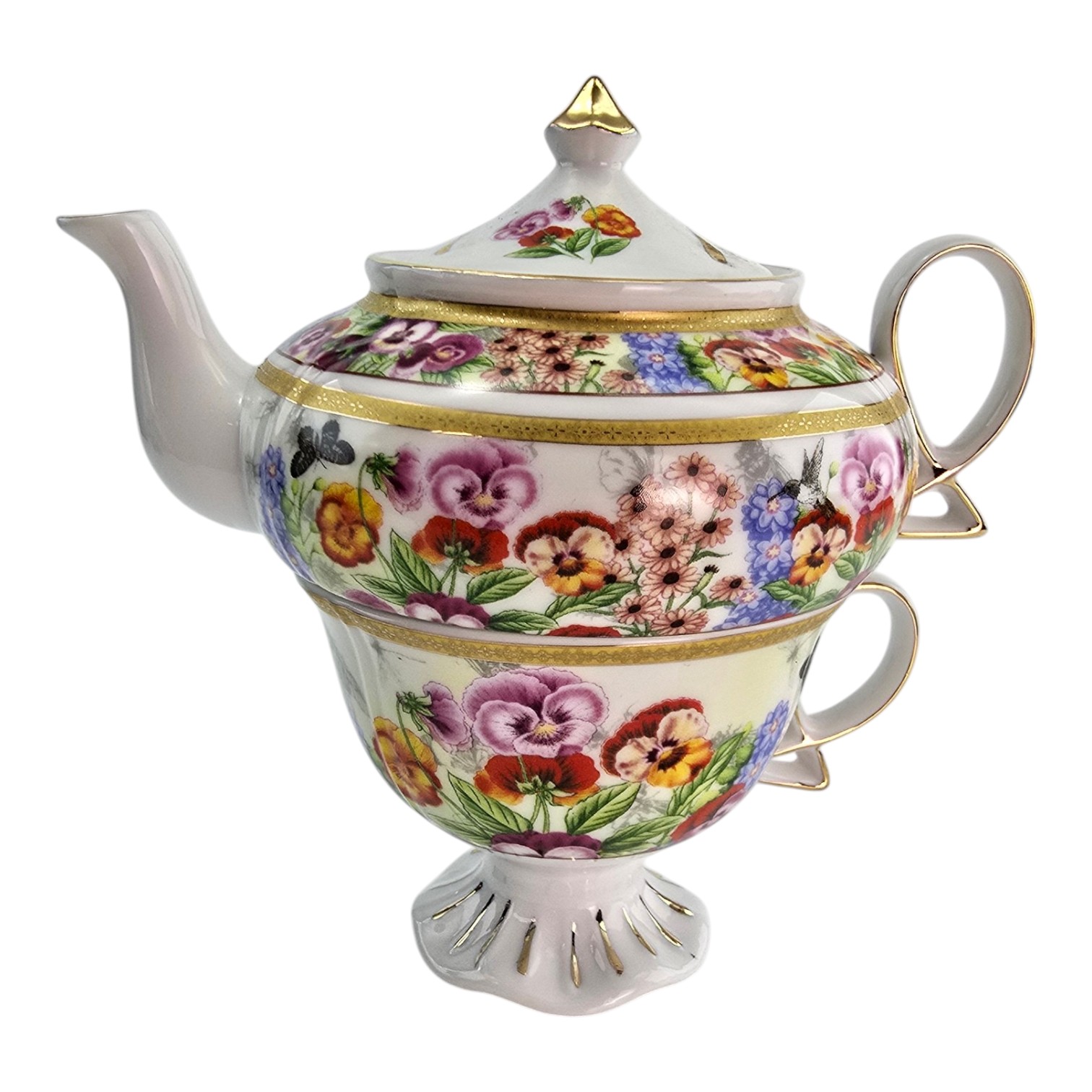 Сервиз фарфор (3TA1293) 1 чайник + 1 чашка Фиалки (200/400 мл чашка/чайник) Сервиз фарфор (3TA1293) 1 чайник + 1 чашка Фиалки (200/400 мл чашка/чайник)