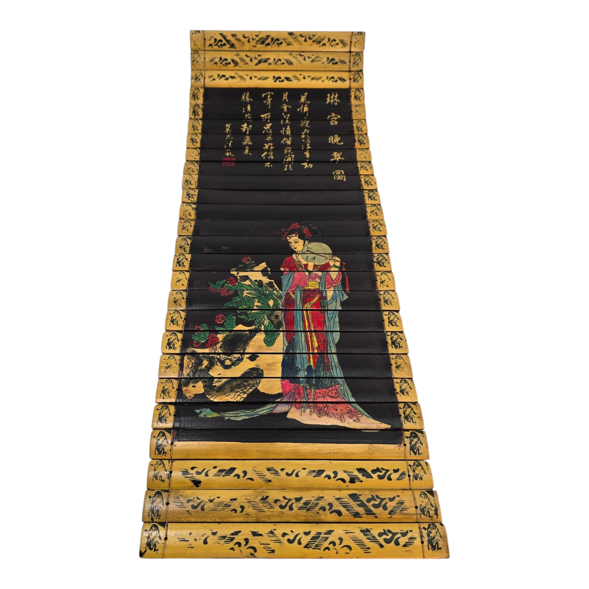 Панно бамбуковое Девушка с веером (24х65 см) Панно бамбуковое Девушка с веером (24х65 см)