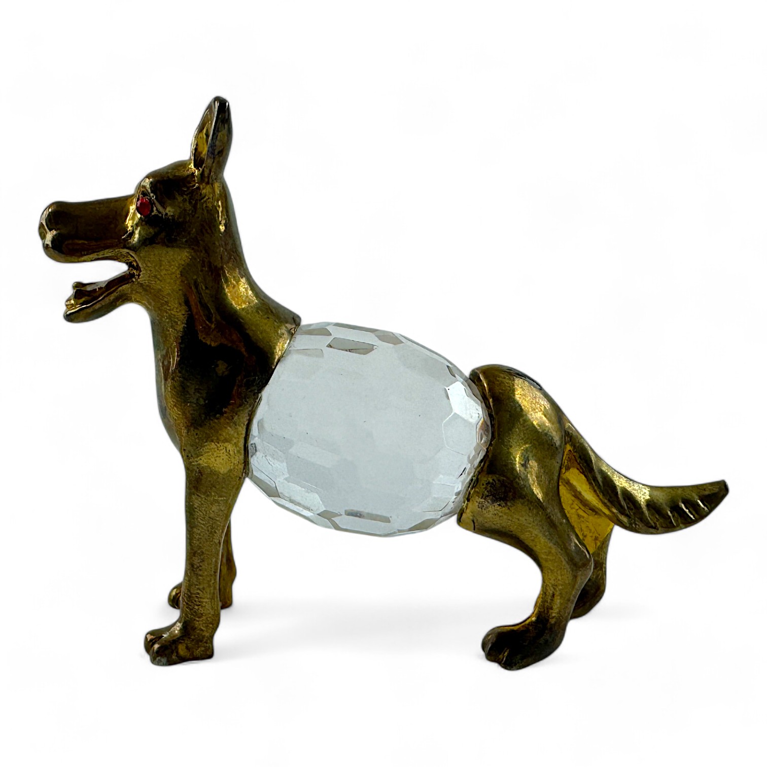 Статуэтка Собака из бронзы и хрусталя (6,5х8,9х2,6 см) Статуэтка Собака из бронзы и хрусталя (6,5х8,9х2,6 см)
