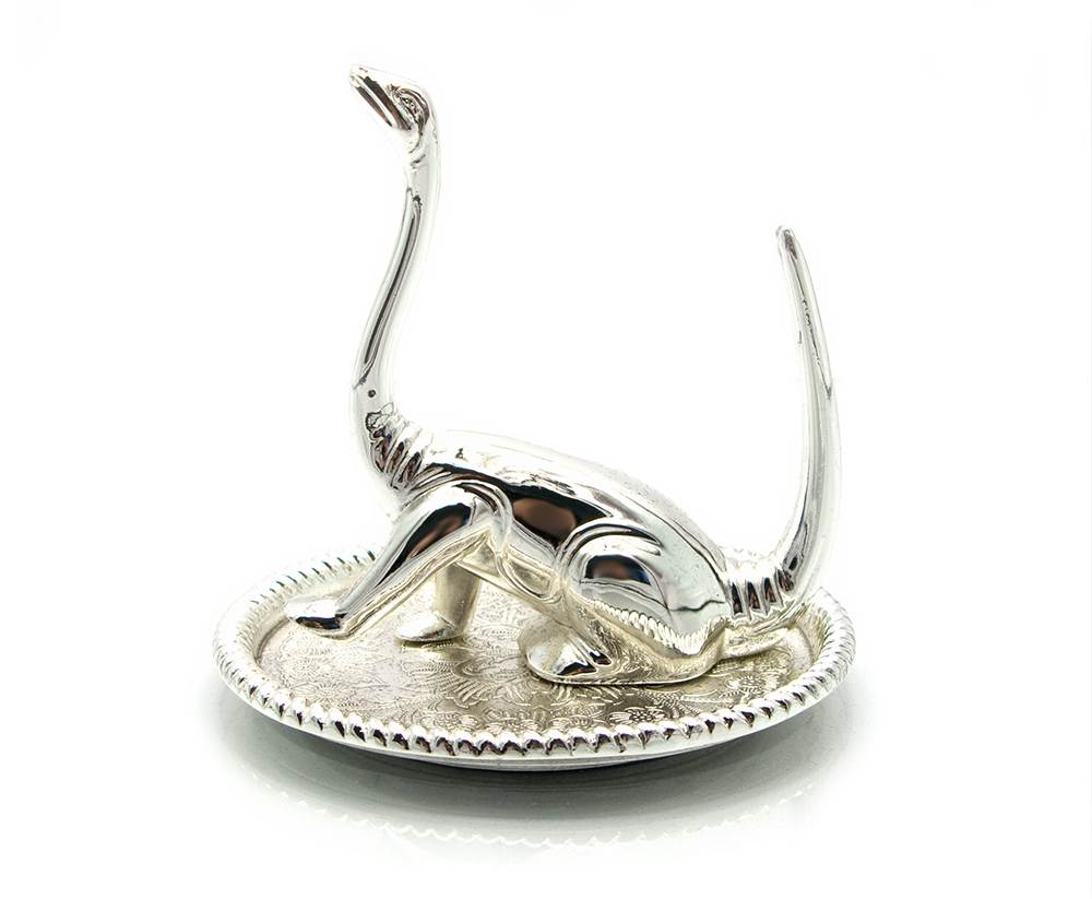 Подставка под кольца Динозавр (9х8,5х7,5 см)Серебро Подставка под кольца "Динозавр" (9х8,5х7,5 см)(2569LQ+)"Серебро" код 23315