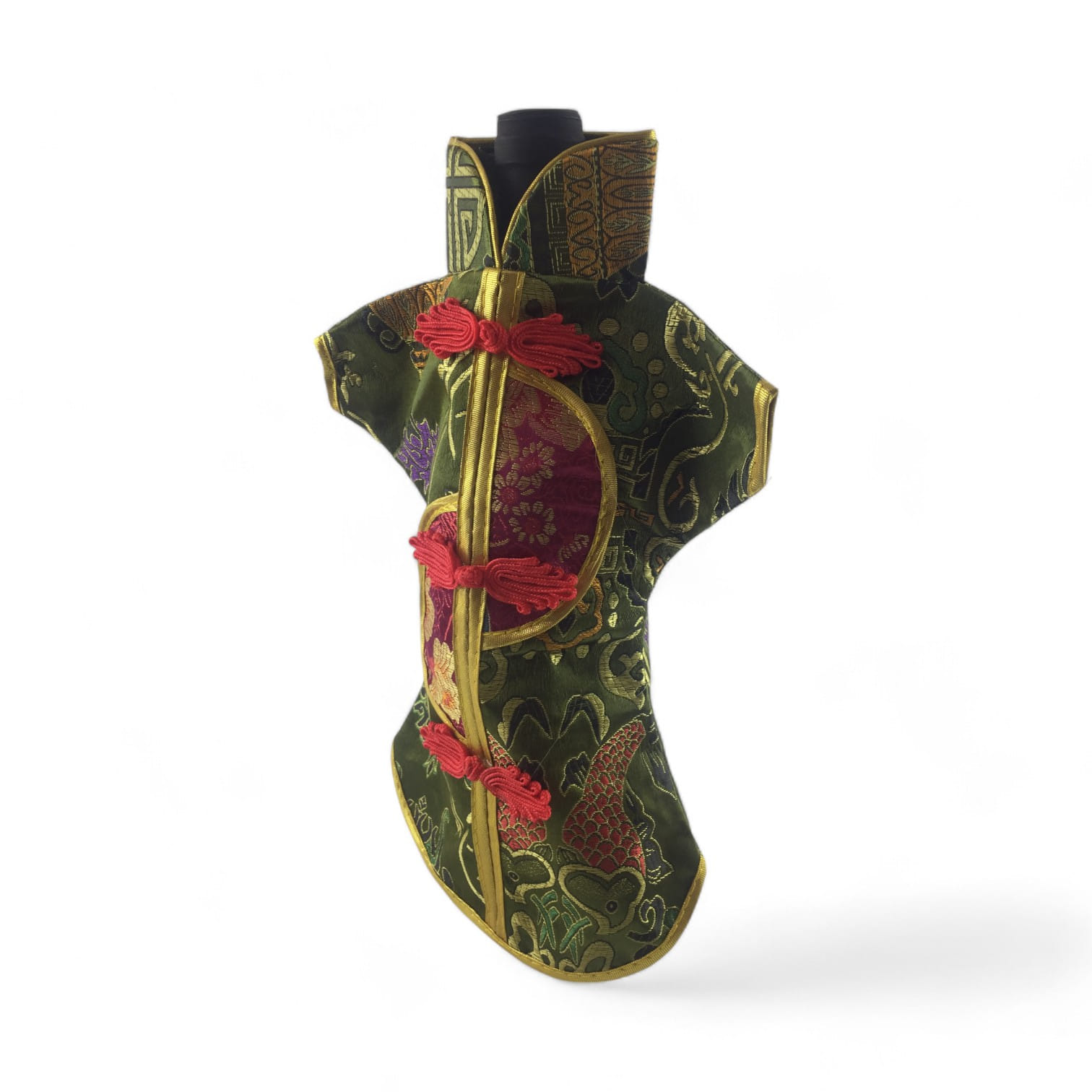 Чехол на бутылку зеленый Кимоно (28х25 см) Чехол на бутылку зеленый Кимоно (28х25 см)