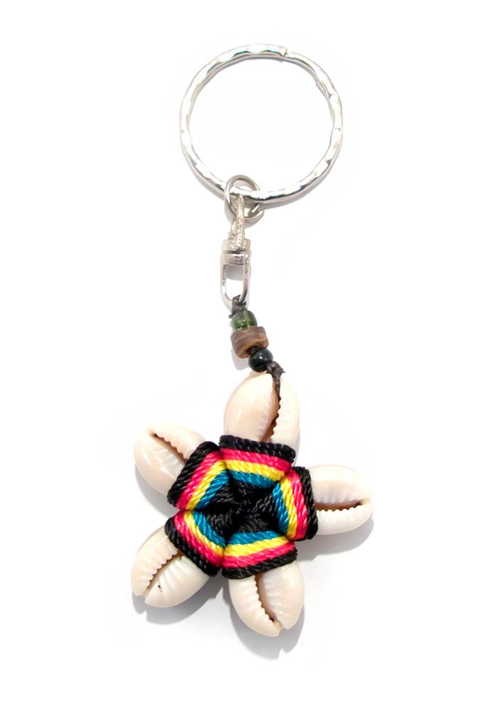 Брелок (I) Цветок из ракушек Раста (12 шт/уп) Брелок (I) "Цветок из ракушек Раста" (12 шт/уп)(KRU011G) код 24380