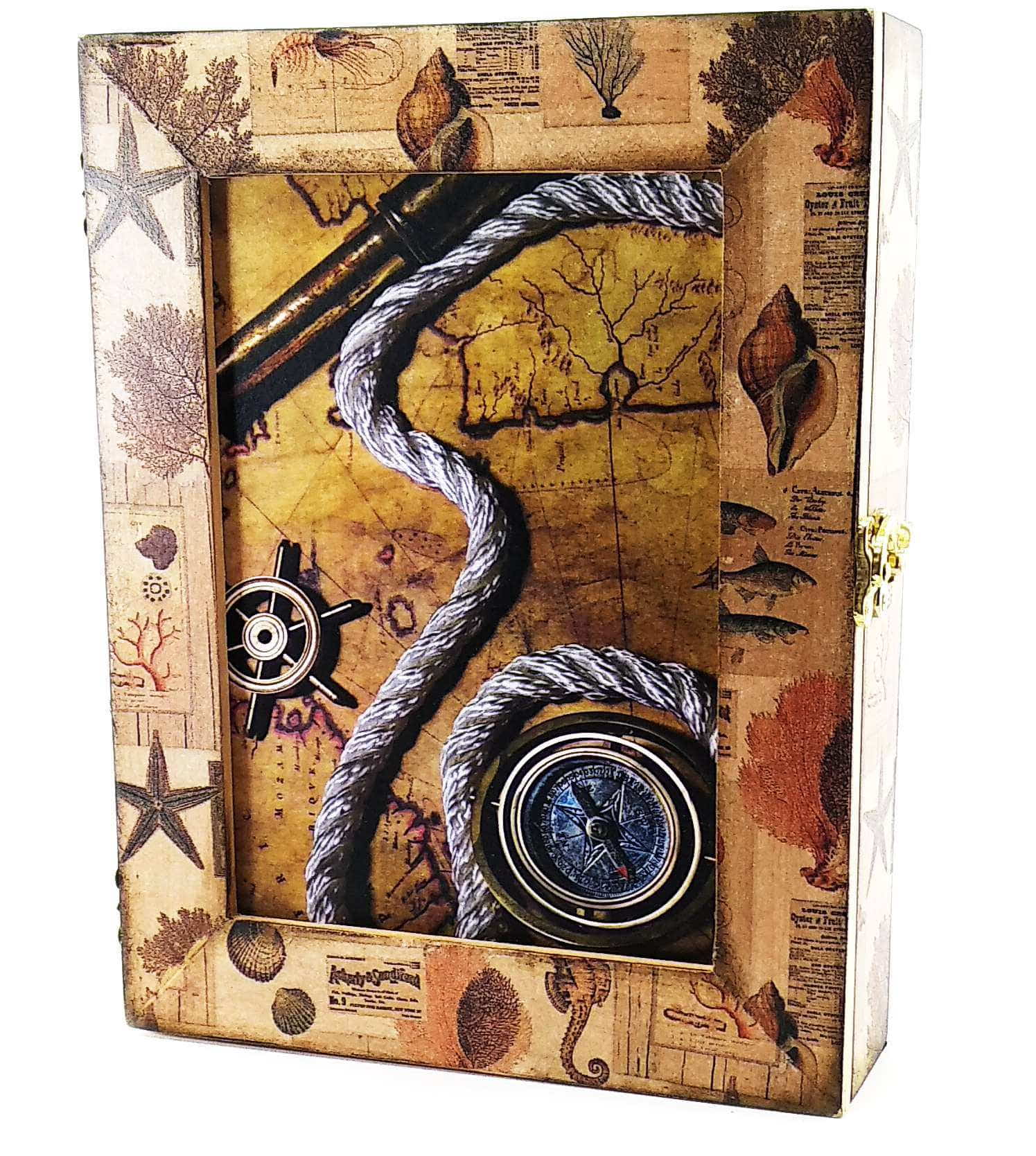 Ключница Морская тематика массив дерева (25,5х19,5х5,5 см.) Ключница Морская тематика массив дерева (25,5х19,5х5,5 см.)