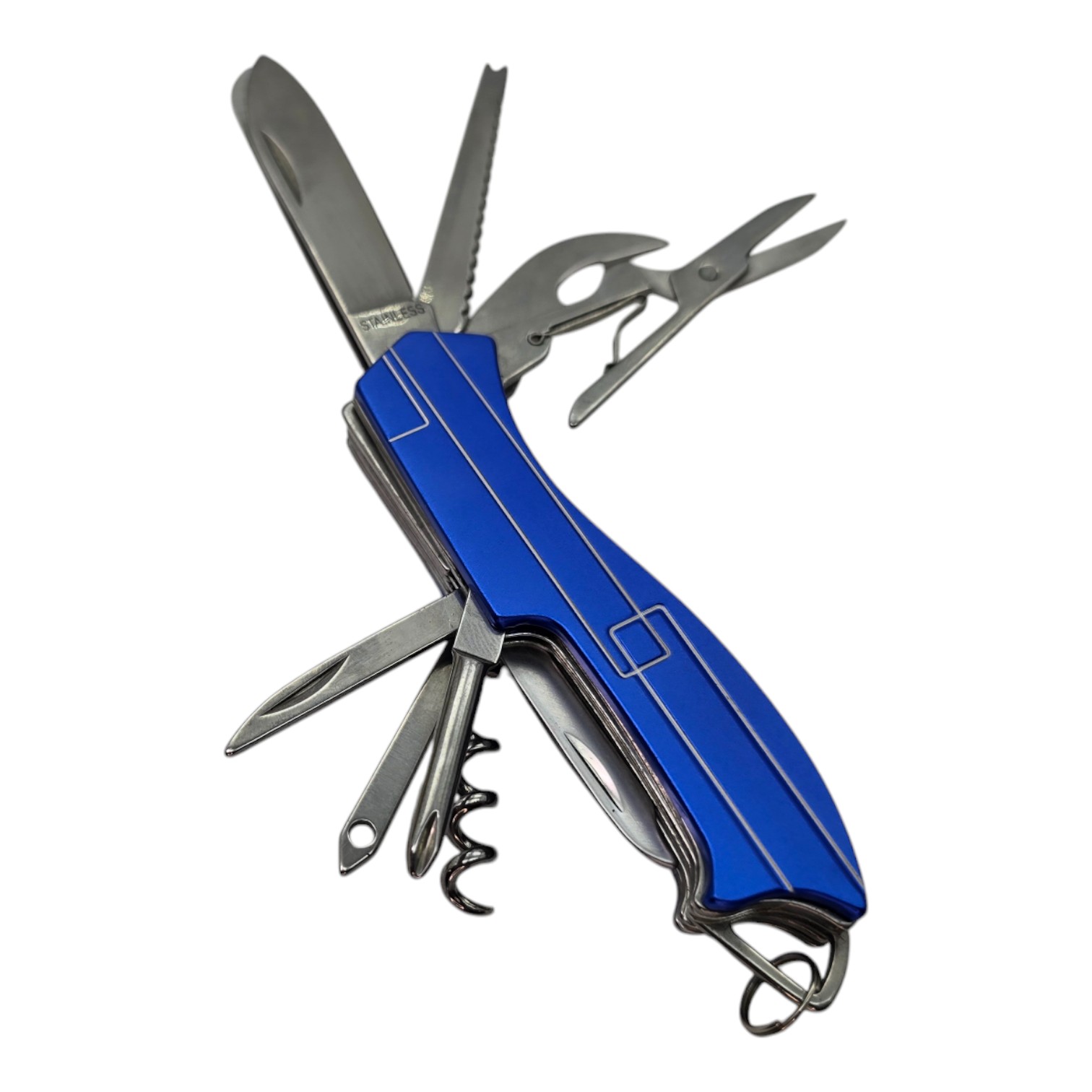 Нож складной с набором инструментов мультитул синий (10 в 1)(9,5 см) Нож складной с набором инструментов мультитул синий (10 в 1)(9,5 см)
