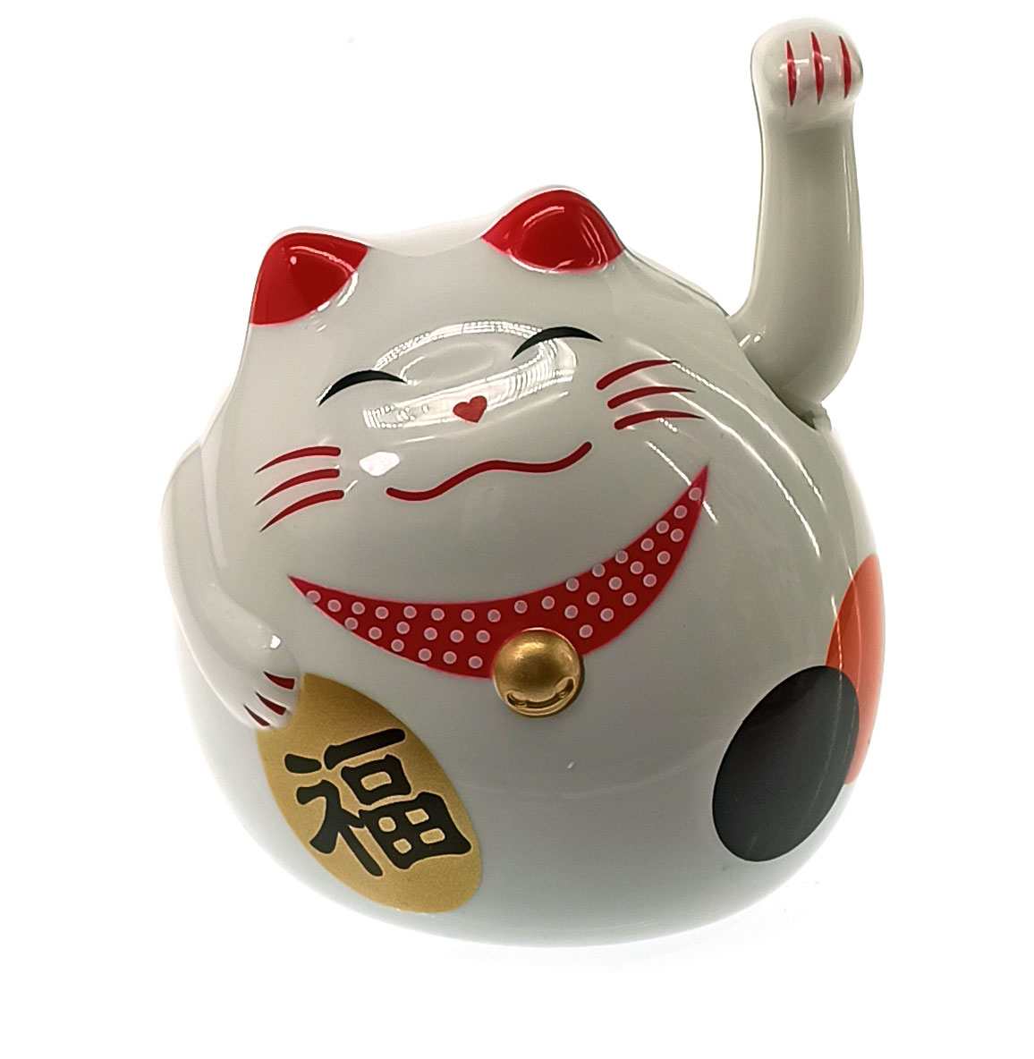 Кошка Манэки-нэко машущая лапой пластик (9х8х7,5 см)(батарейки в комплект не входят) Кошка Манэки-нэко машущая лапой пластик (9х8х7,5 см)(501-1)(батарейки в комплект не входят) код 27863