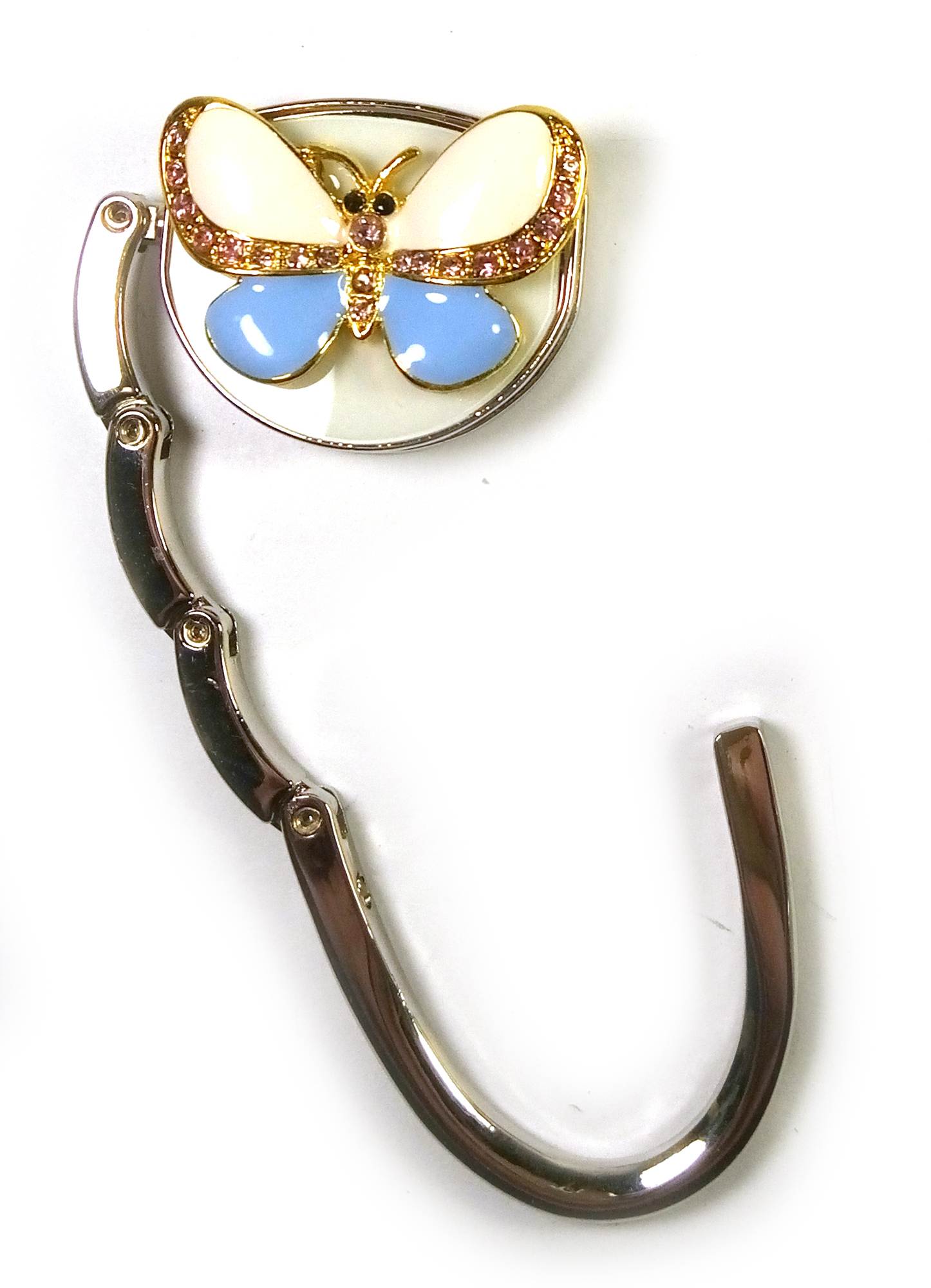 Сумкодержатель для женской сумочки Бабочка-Замок бело-фиолетовый (6,5х4,5х1,5 см) Сумкодержатель для женской сумочки 'Бабочка-Замок' бело-фиолетовый (6,5х4,5х1,5 см)