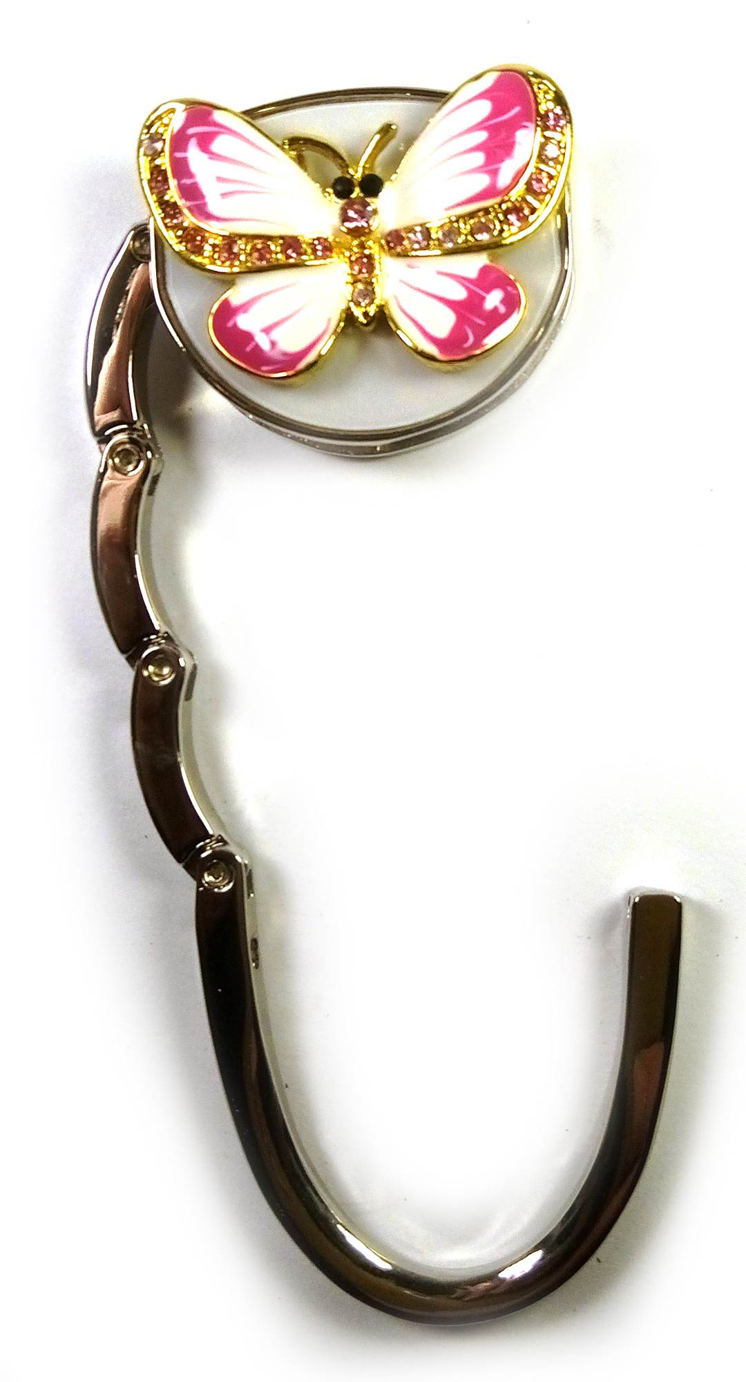 Сумкодержатель для женской сумочки Бабочка-Замок бело-красный(6,5х4,5х1,5 см) Сумкодержатель для женской сумочки 'Бабочка-Замок' бело-красный(6,5х4,5х1,5 см)