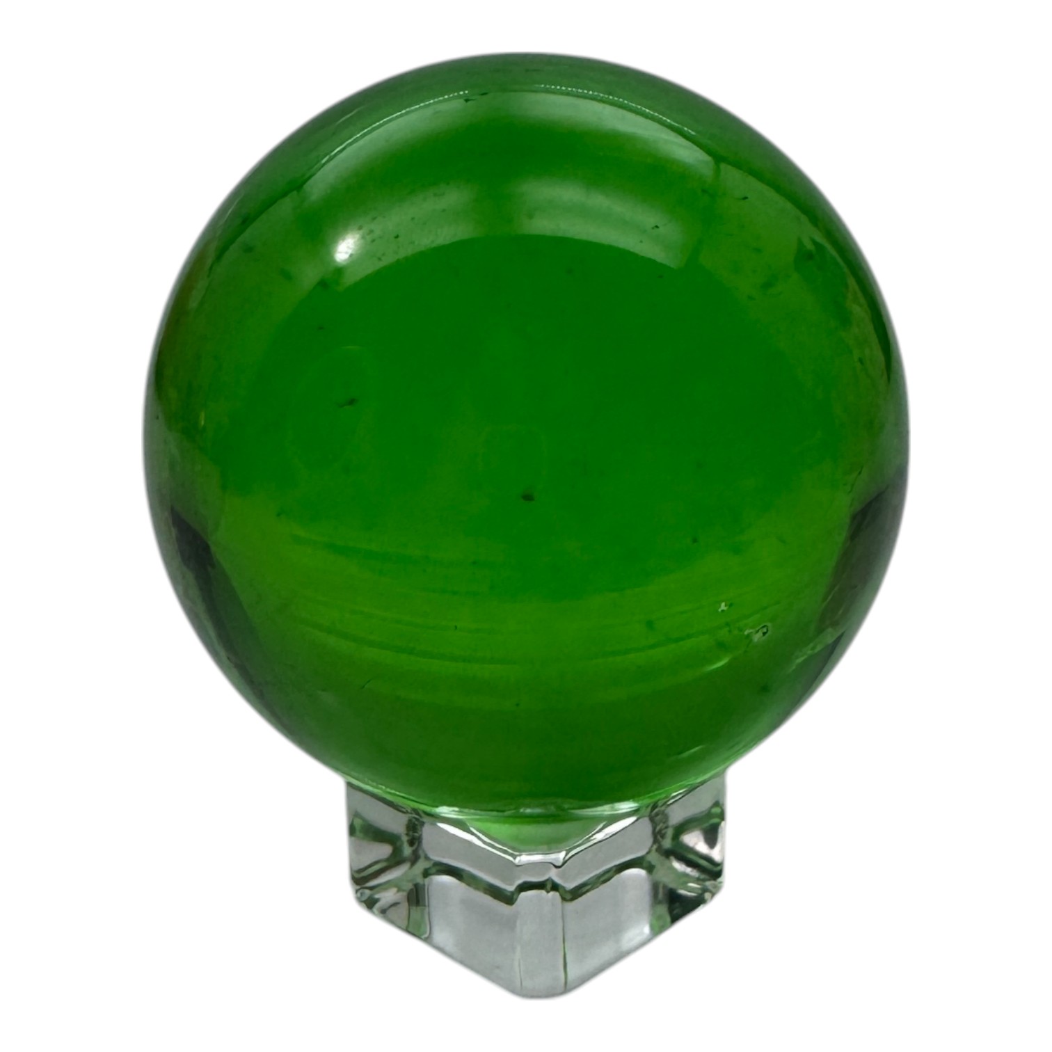 Шар хрустальный на подставке зеленый (5,8 см) Шар хрустальный на подставке зеленый (5,8 см)