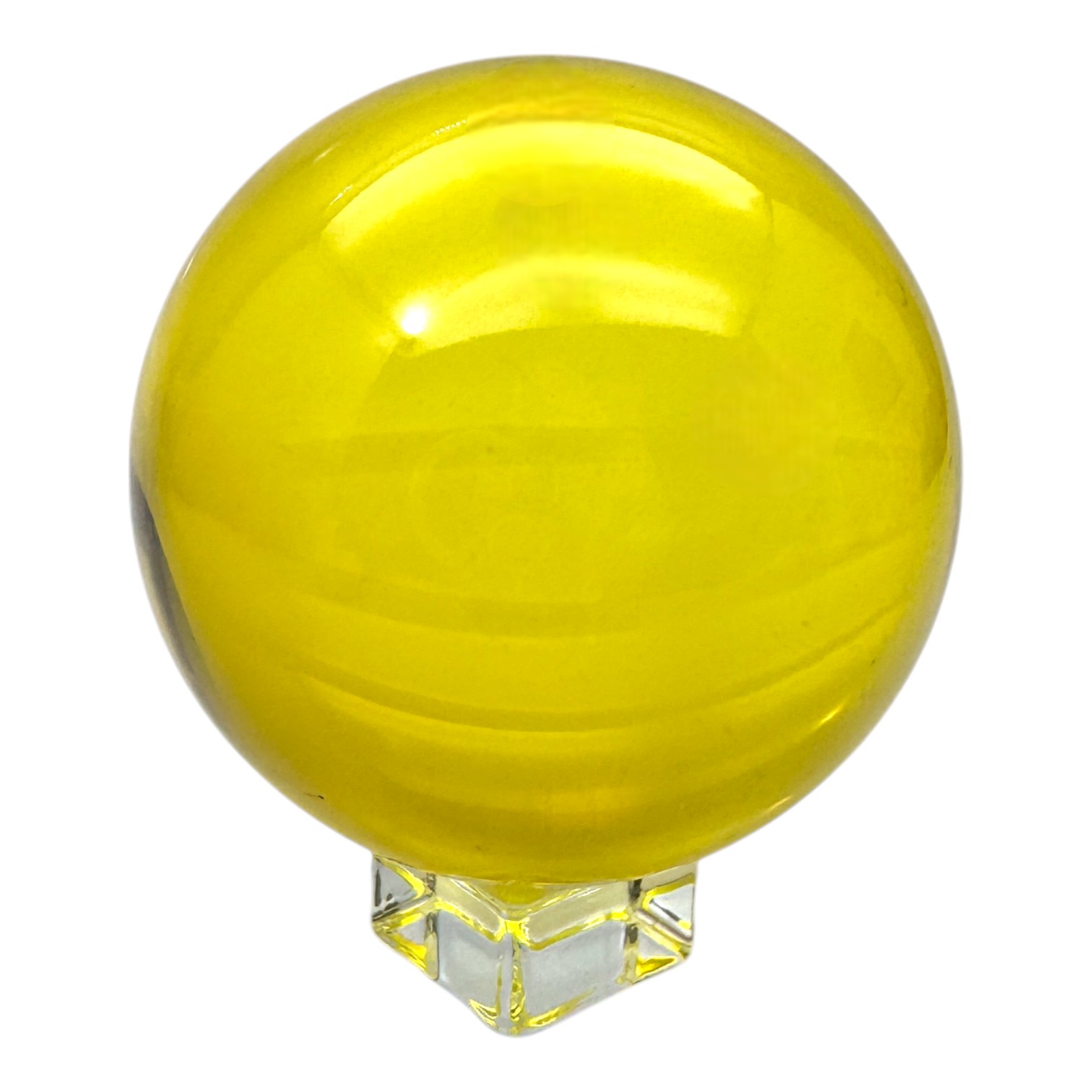 Шар хрустальный на подставке желтый (d-10,5 см) Шар хрустальный на подставке желтый (d-10,5 см)