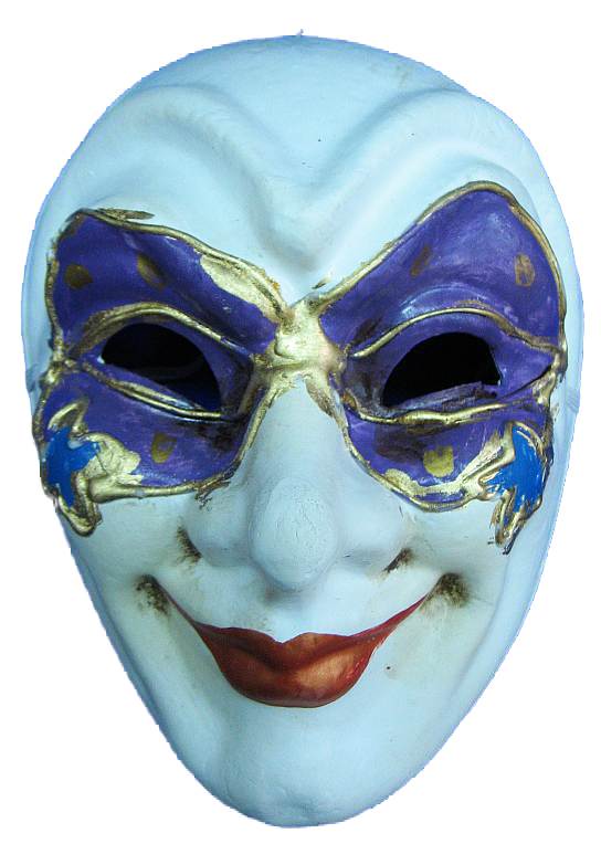 Маска карнавальная Венецианская папье-маше (24,5см) Маска карнавальная Венецианская (7M958) код 29023