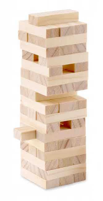 Игра настольная Дженга, массив дерева (54 бруска)(25х7х7 см) Игра настольная "Дженга" (54 бруска)(18х7х7 см)(дуб, ясень) код 29153