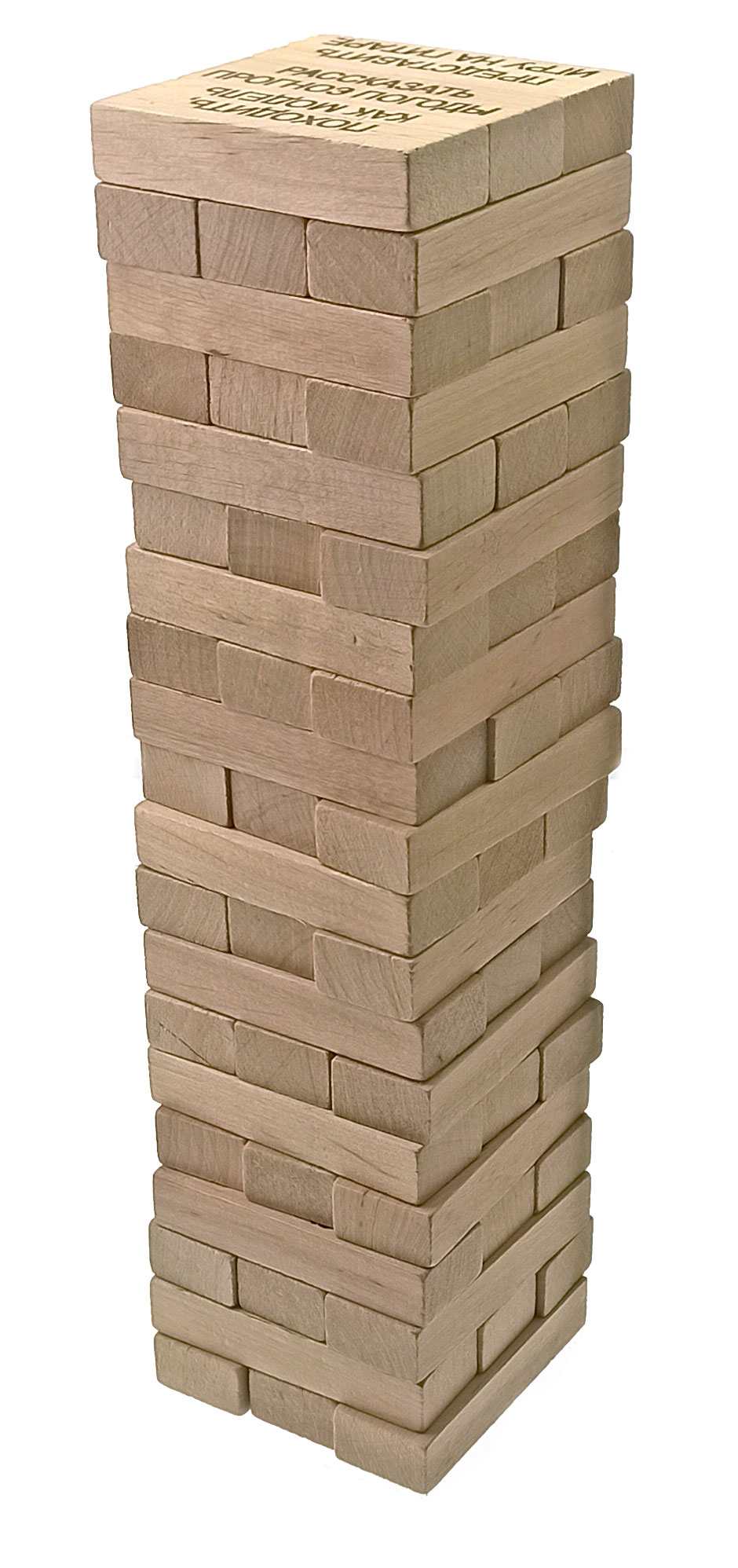 Игра настольная Дженга с фантами, надписи на русском языке (60 брусков)(28,5х7х7 см) массив дерева Игра настольная Дженга с фантами, надписи на русском языке (60 брусков)(28,5х7х7 см) массив дерева