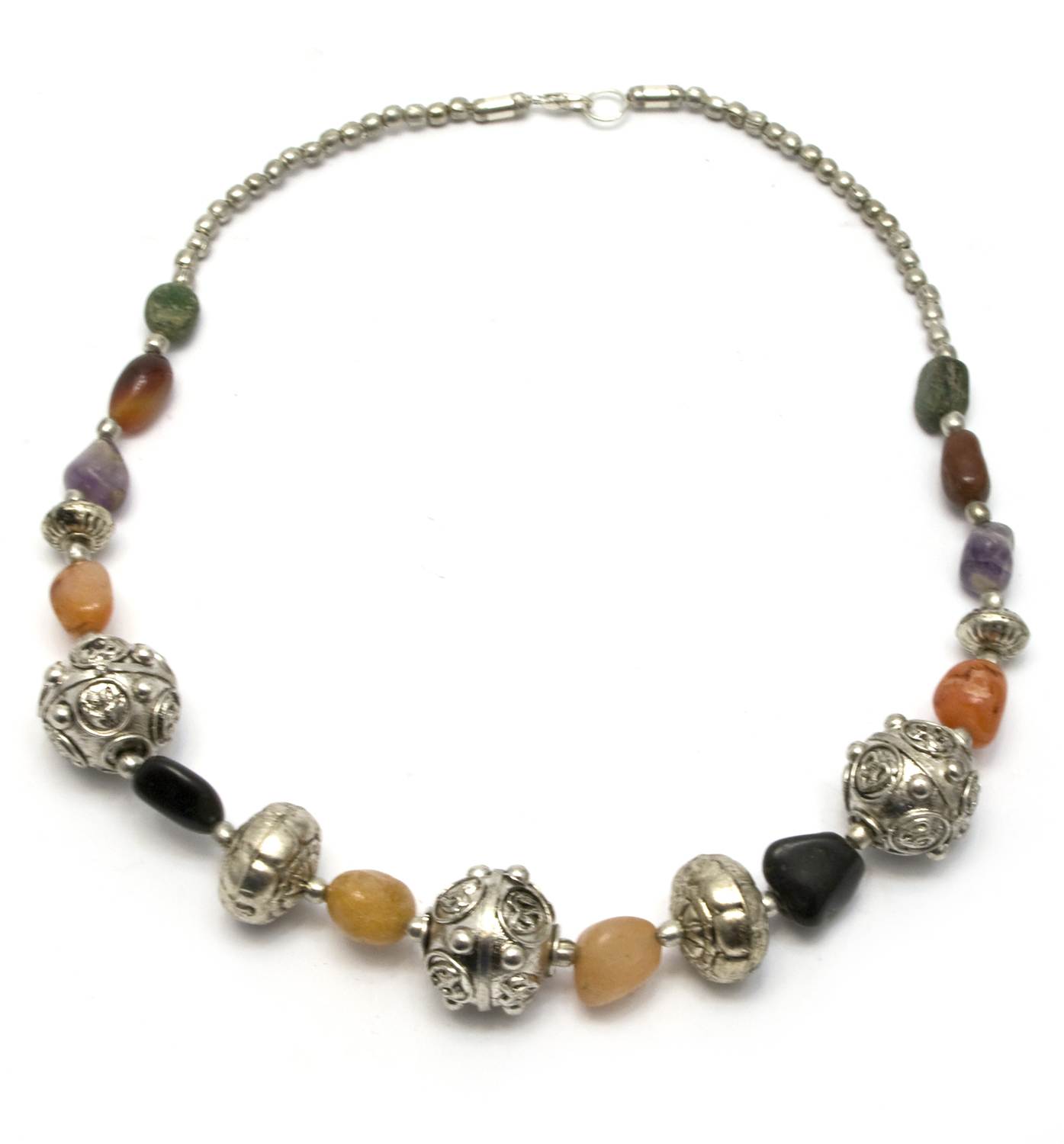 Ожерелье из агата и металла (25 см) Ожерелье из агата и металла (25 см)