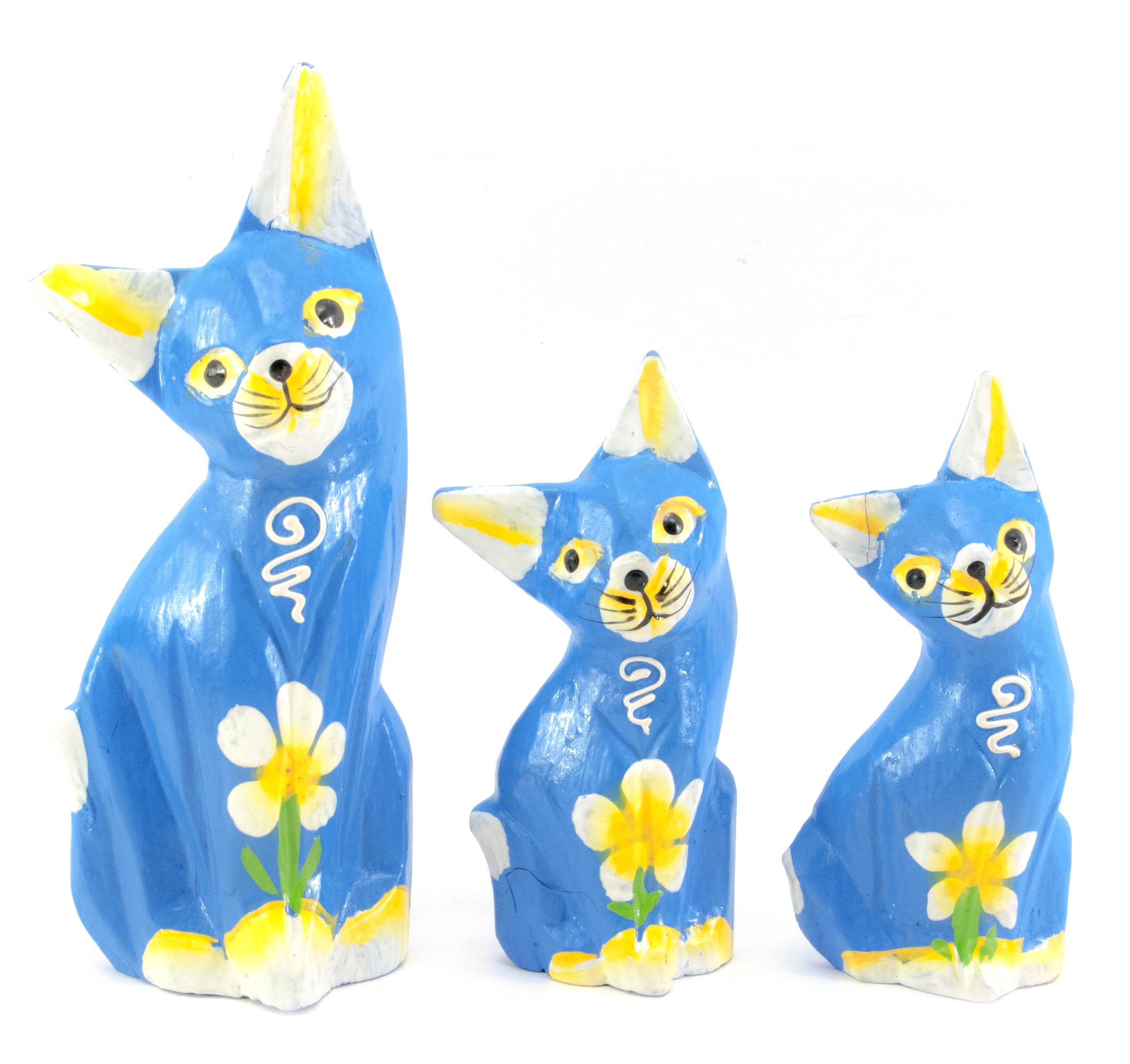 Кошки 3 шт деревянные синие(15х5х3 см 12х4,5х2,5 см 10,5х4,5х2,5 см) Кошки 3 шт деревянные синие(15х5х3 см 12х4,5х2,5 см 10,5х4,5х2,5 см)