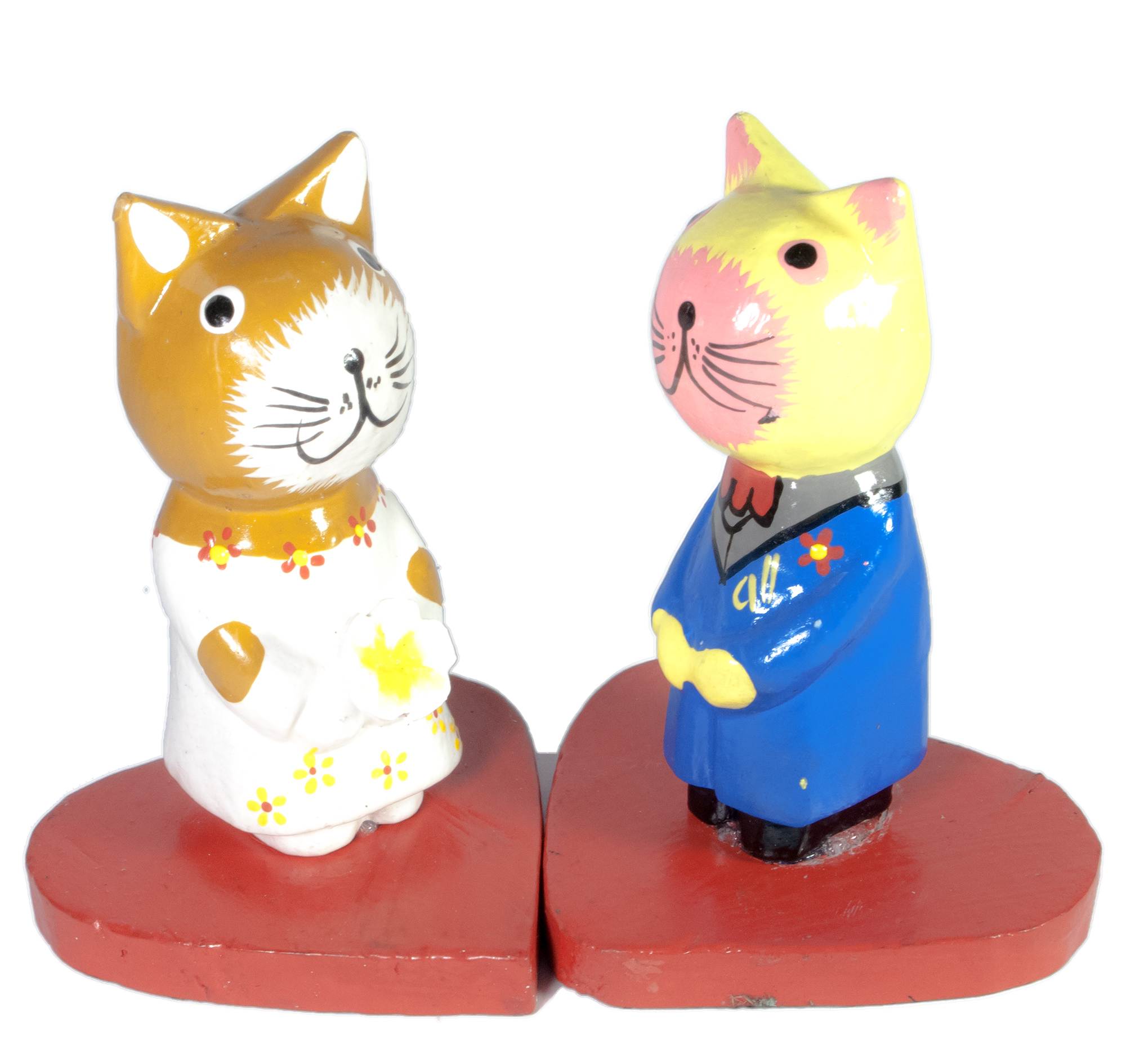 Кот с кошкой пара на сердечках дерево (16х10,5х7,5 см) Кот с кошкой пара на сердечках дерево (16х10,5х7,5 см)