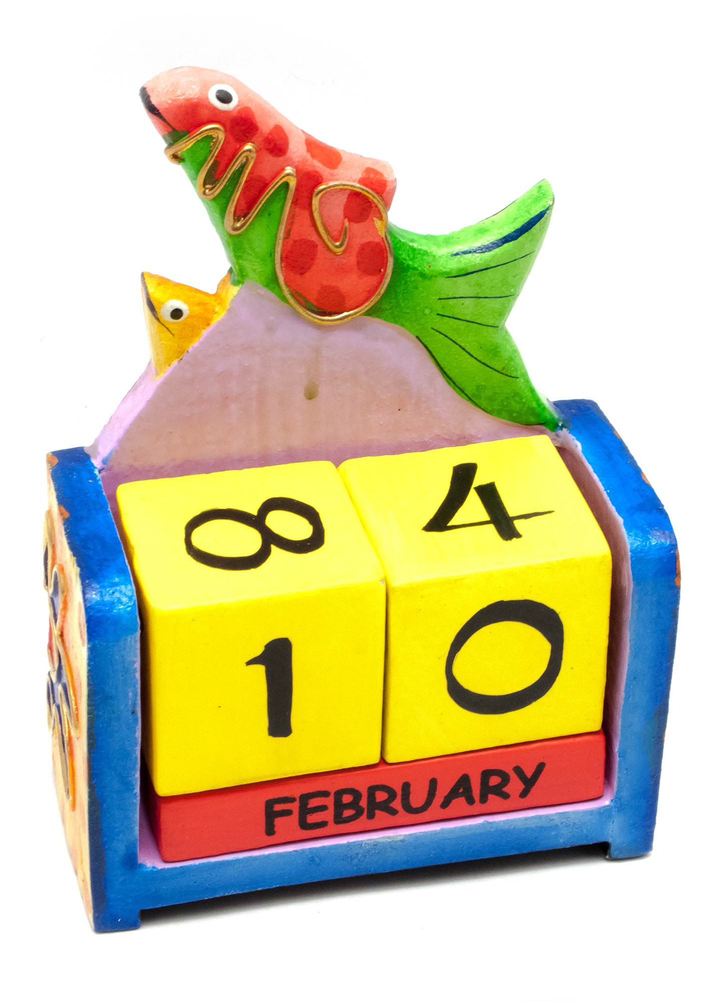 Вечный календарь Рыбы дерево (14,5х10,5х5 см) Календарь настольный 'Рыбы' дерево (14,5х10,5х5 см)