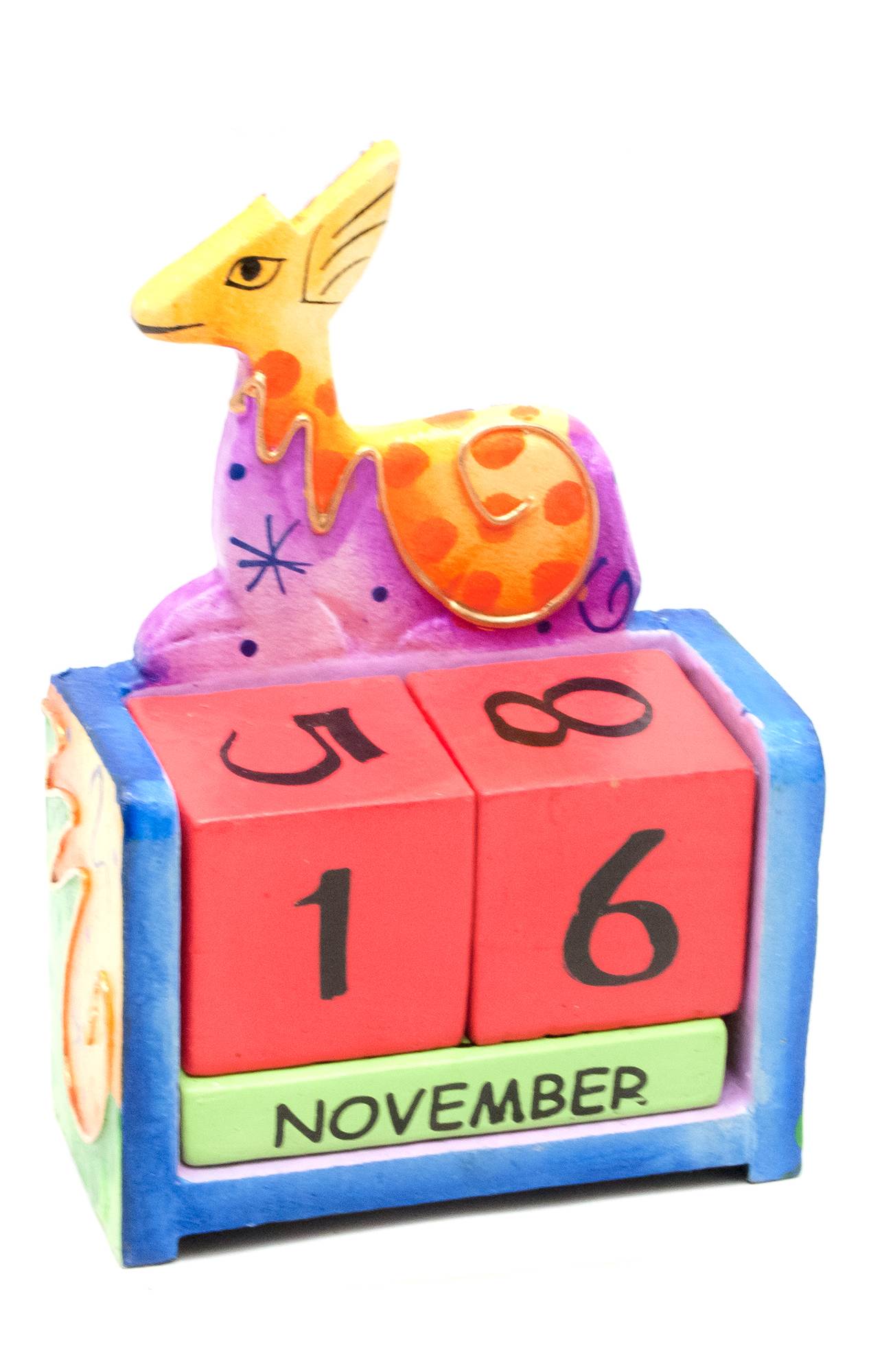 Вечный календарь Жираф дерево (14,5х10,5х5 см) Календарь настольный 'Жираф' дерево (14,5х10,5х5 см)