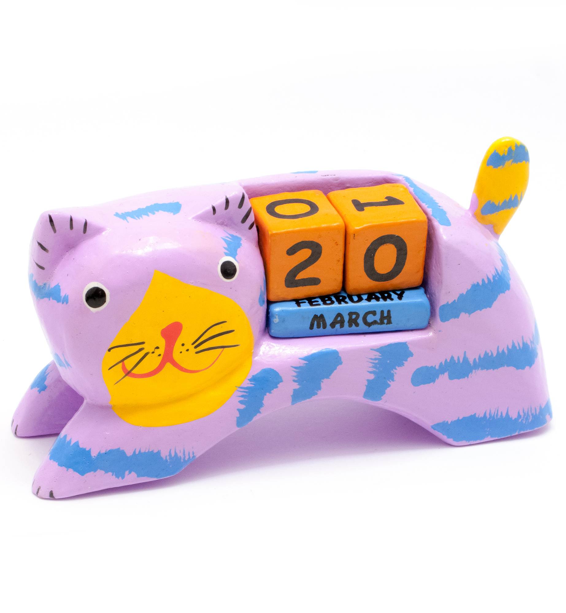 Вечный календарь Кот дерево (13х6,5х4 см) Календарь настольный 'Кот' дерево (13х6,5х4 см)