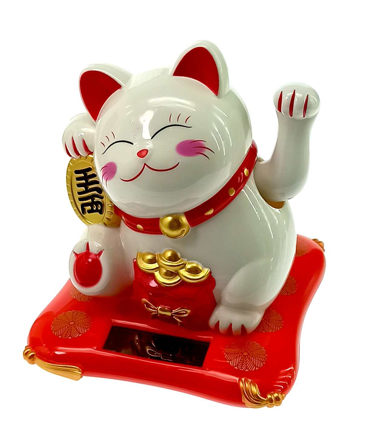 Кошка Манэки-нэко на солнечной батарее (10,5х10х9см) Кошка Манэки-нэко на солнечной батарее (10,5х10х9см)
