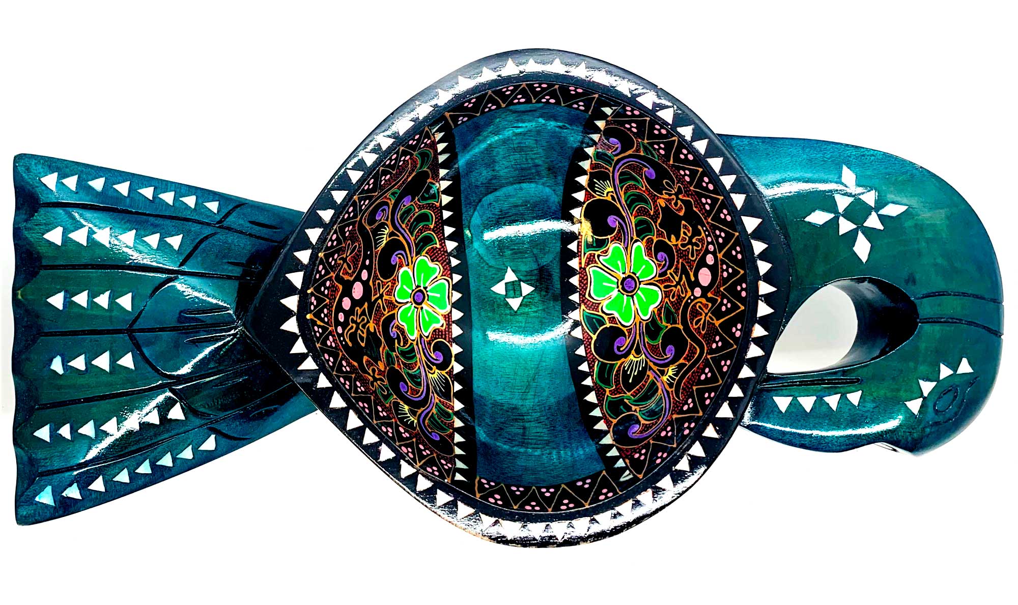 Братина Птица из цельного дерева инкрустированная перламутром (34х16,5х6 см)F Братина Птица из цельного дерева инкрустированная перламутром (34х16,5х6 см)F