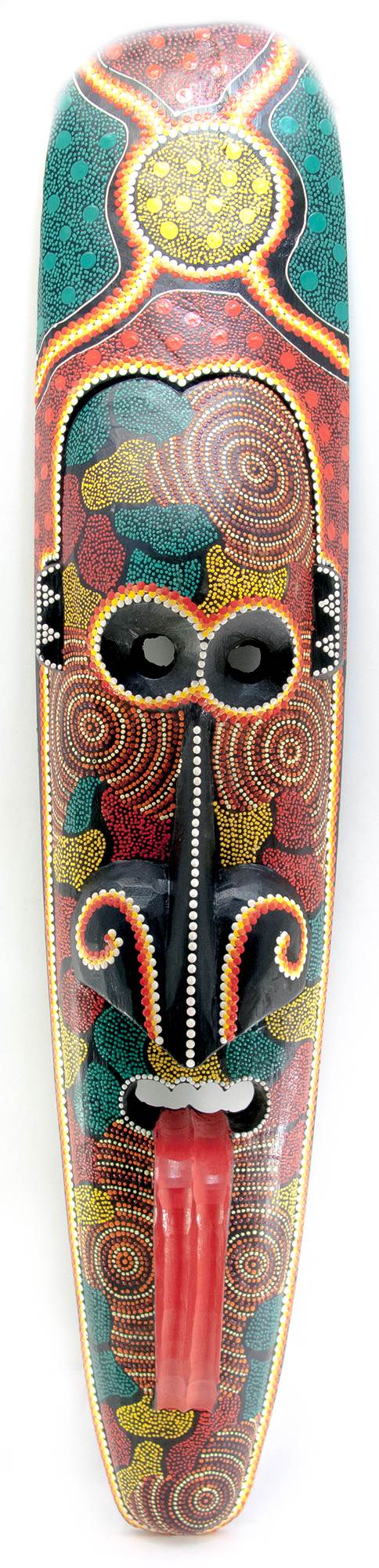 Маска с языком расписная деревянная (100х20,5х8 см) Маска с языком расписная деревянная (100х20,5х8 см)