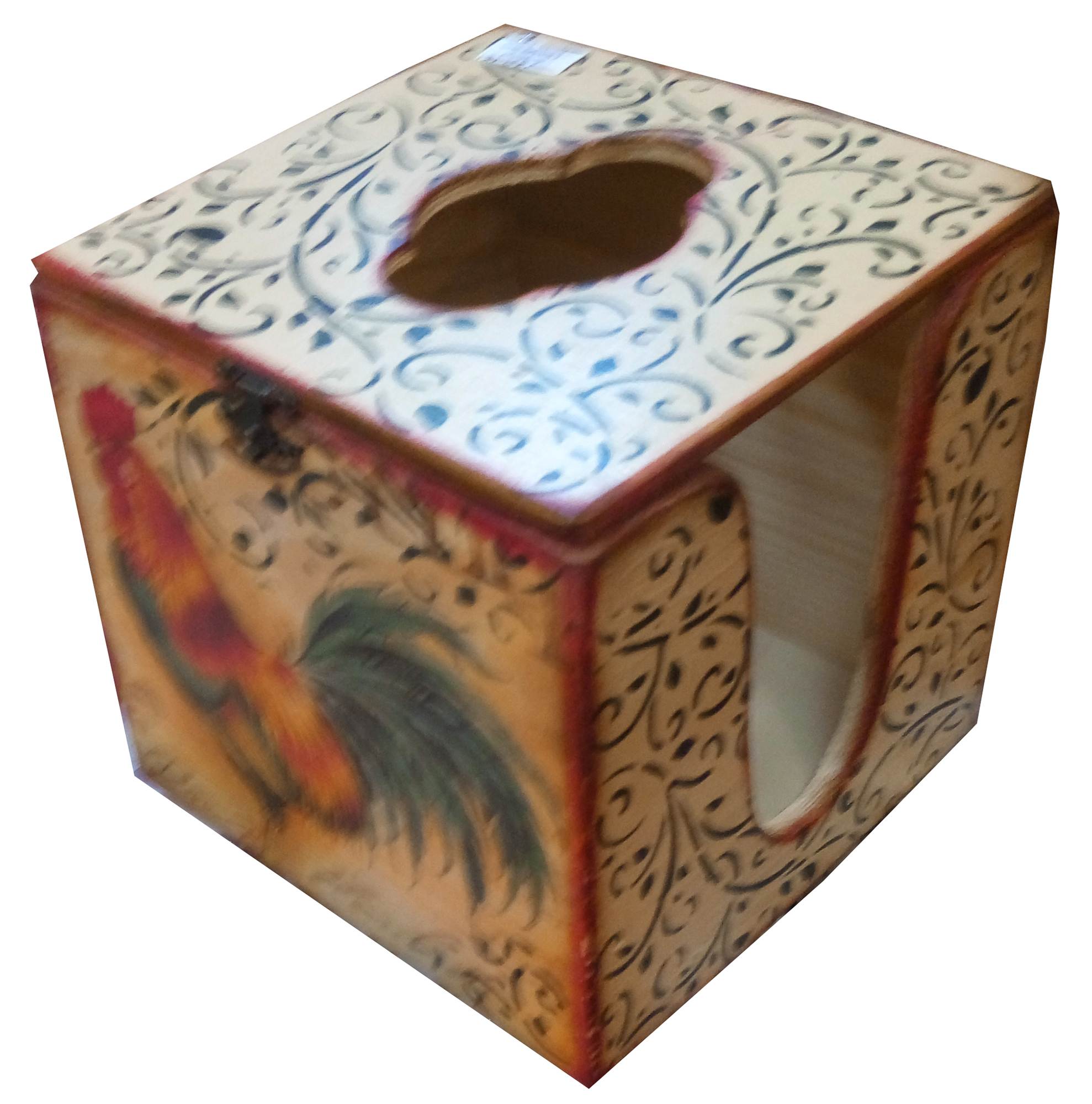 Салфетница кубик Петухи (14х14х14) сосна, липа Салфетница кубик Петухи (14х14х14) сосна, липа