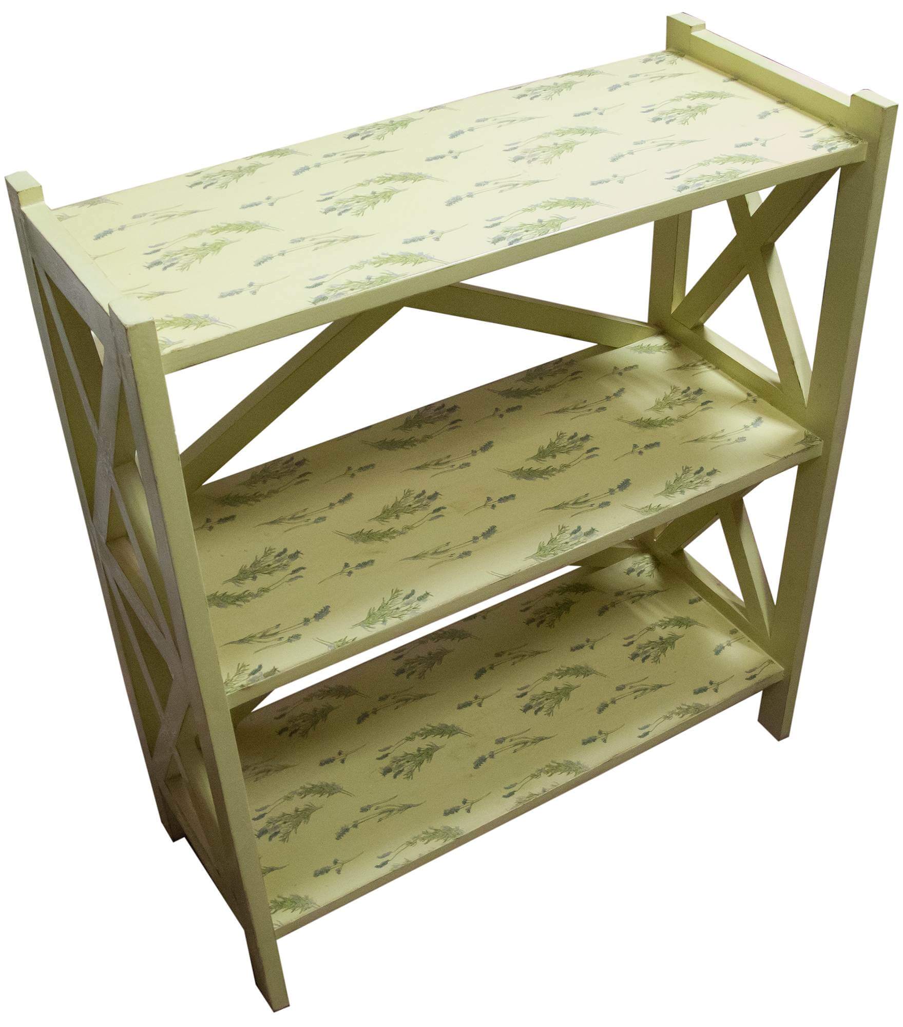 Этажерка Лаванда фисташковый, 3 полки, с закрытой задней стенкой, массив дерева (70 х 80 х 30) Этажерка Лаванда фисташковый, 3 полки, с закрытой задней стенкой, массив дерева (70 х 80 х 30)