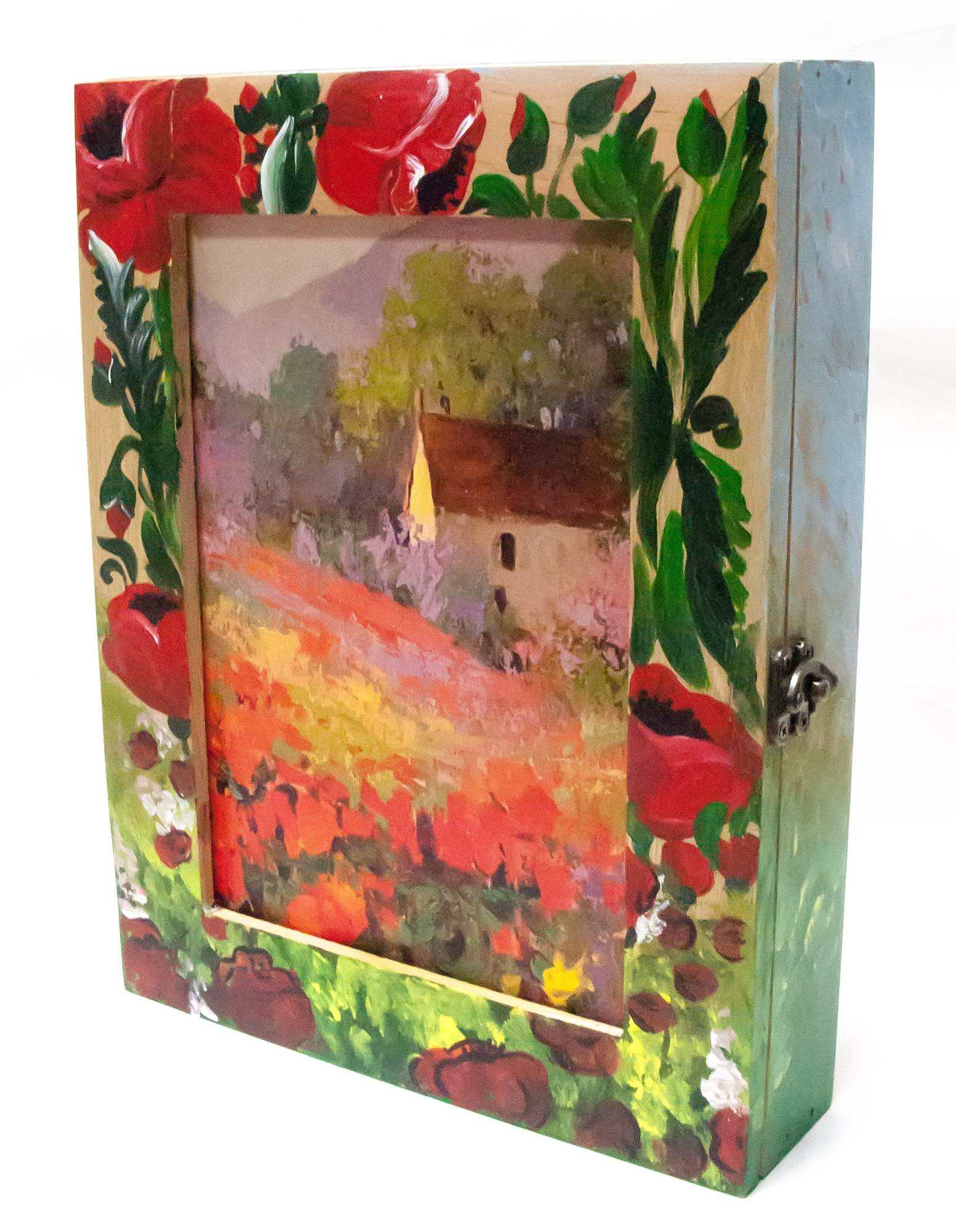 Ключница Маки массив дерева расписано вручную (25х19х6,5 см) Ключница Маки массив дерева расписано вручную (25х19х6,5 см)