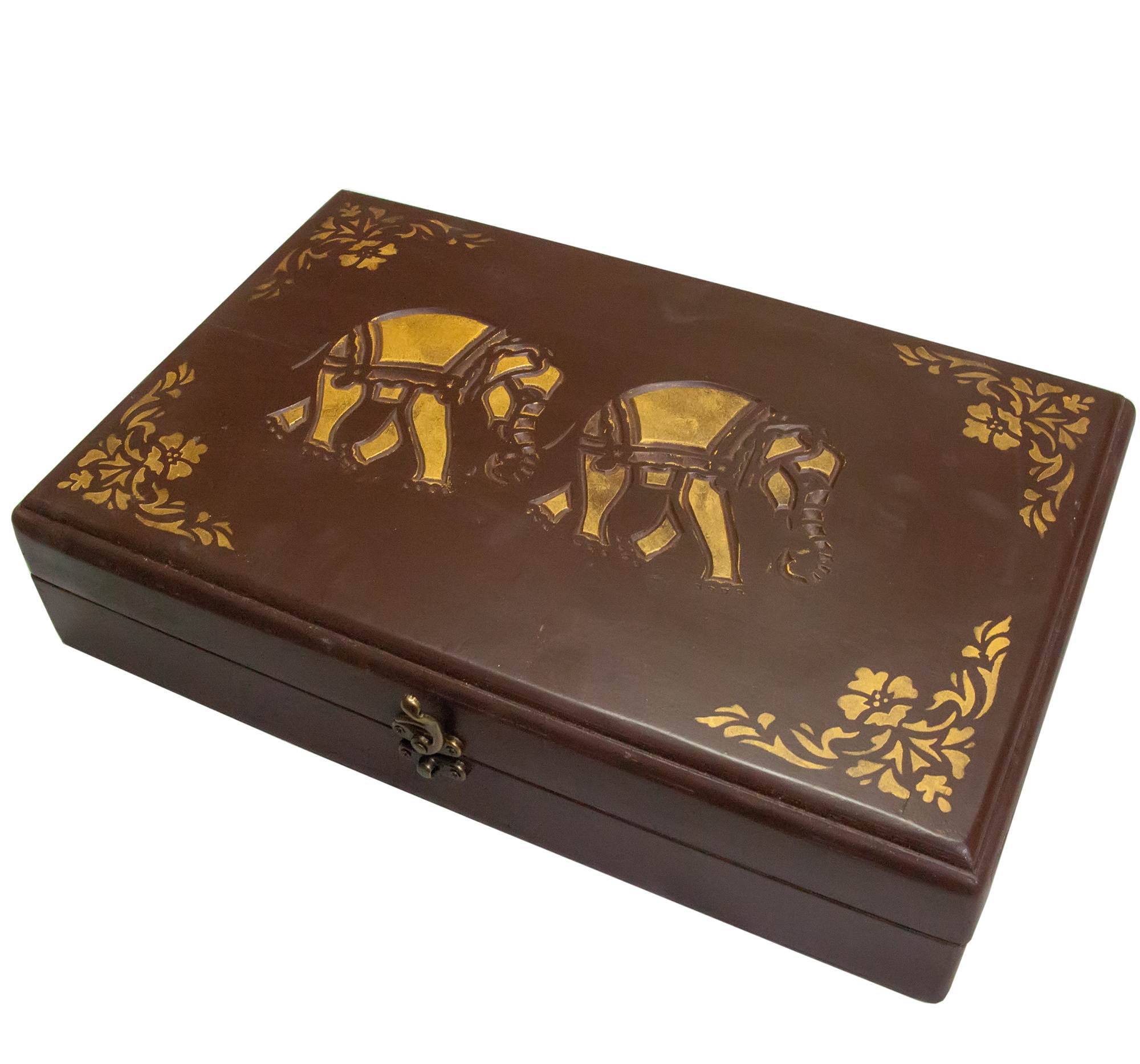 Футляр для бокалов резной Слоны массив дерева (37х24х8 см) Футляр для бокалов резной Слоны массив дерева (37х24х8 см)