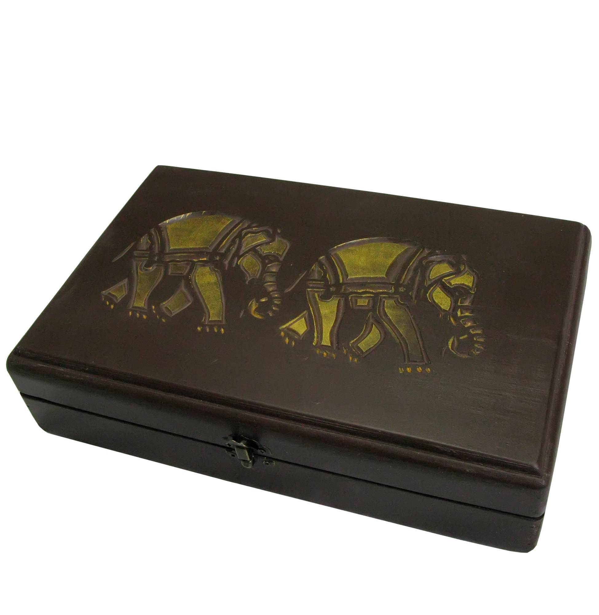 Футляр для бокалов резной Слоны массив дерева (31х20х7,5 см) Футляр для бокалов резной Слоны массив дерева (31х20х7,5 см)