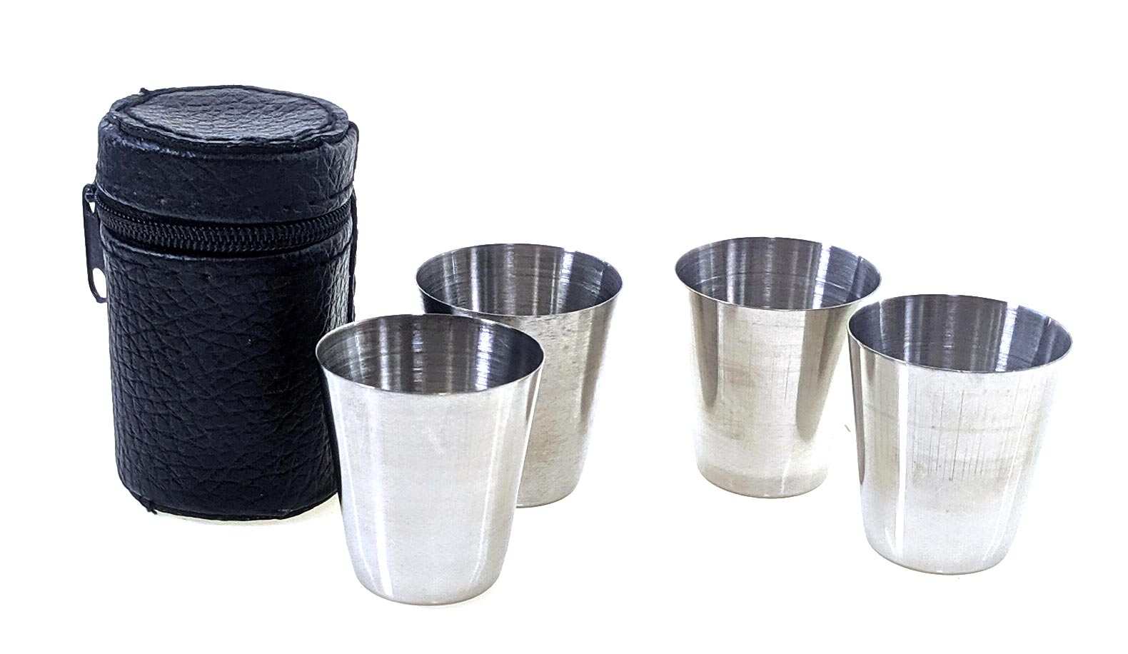 4 рюмки в чехле нерж.ст.201 (30 мл) (7х4,5х4,5 см) 4 рюмки в чехле нерж.ст.201 (30 мл) (7х4,5х4,5 см)