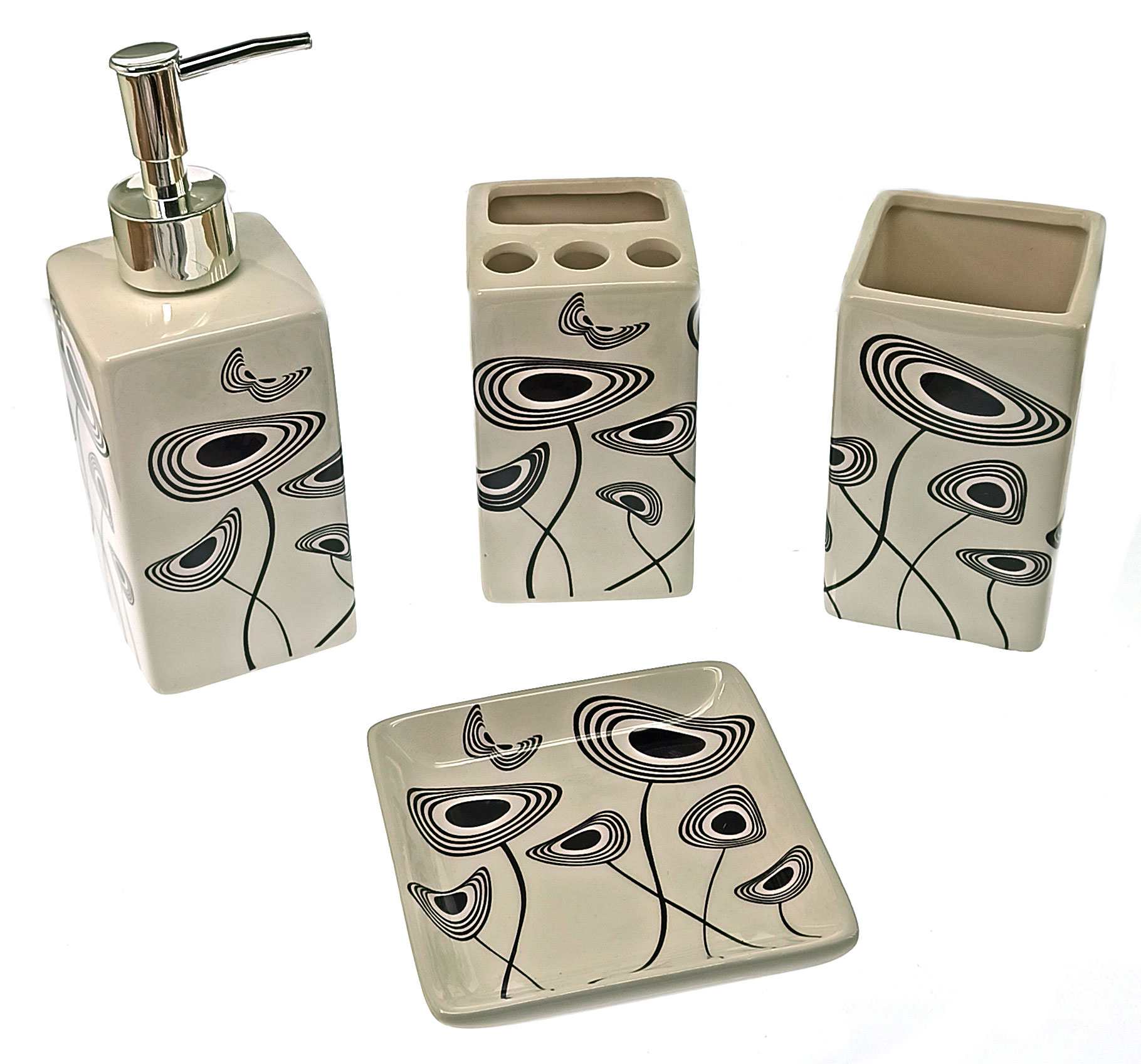 Набор для ванной керамический (22х22х7,5 см)A Набор для ванной керамический (22х22х7,5 см)A