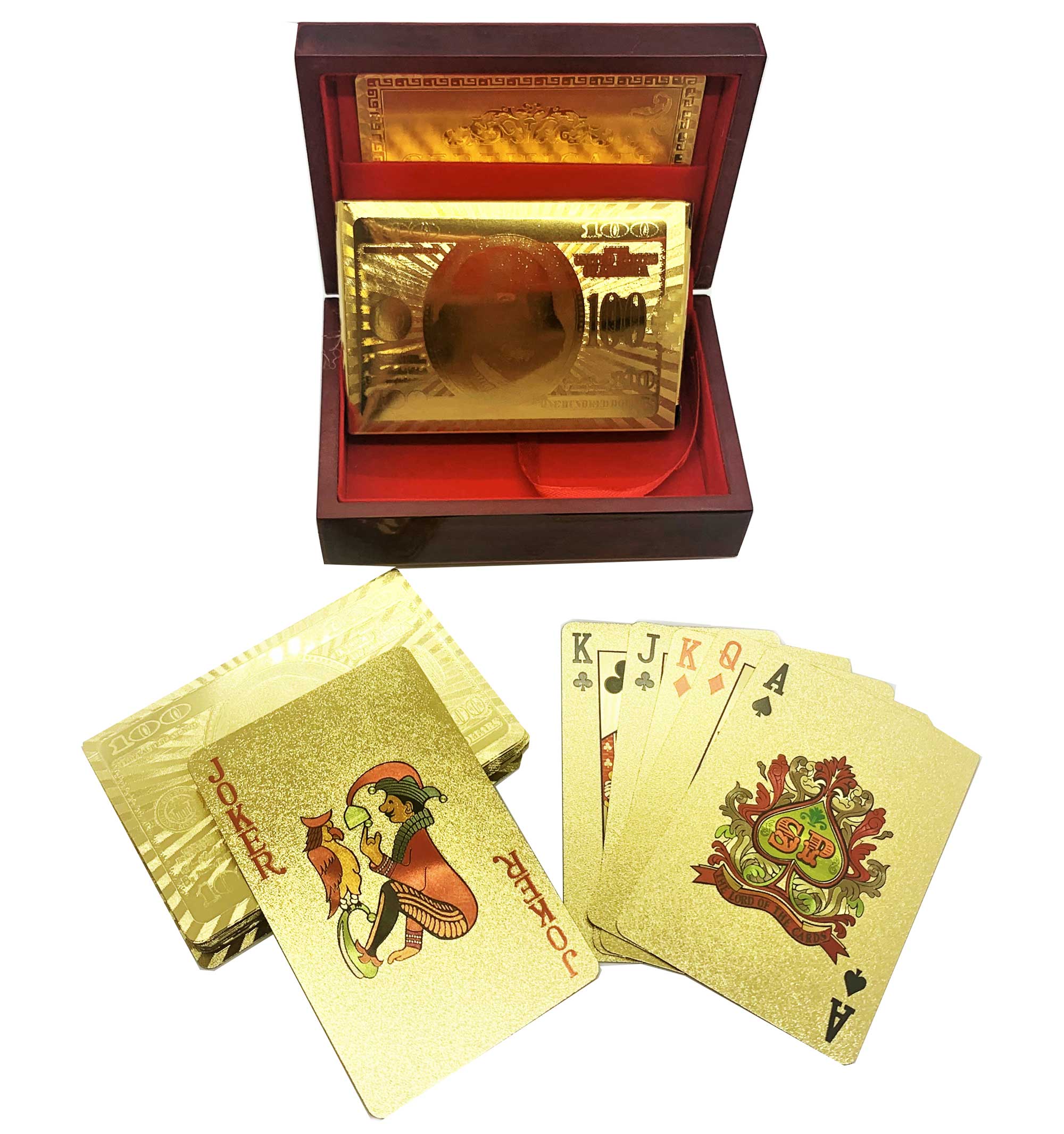 Карты игральные пластиковые позолоченые в шкатулке (11,5х8,5х4,5 см) Карты игральные пластиковые позолоченые в шкатулке (11,5х8,5х4,5 см)