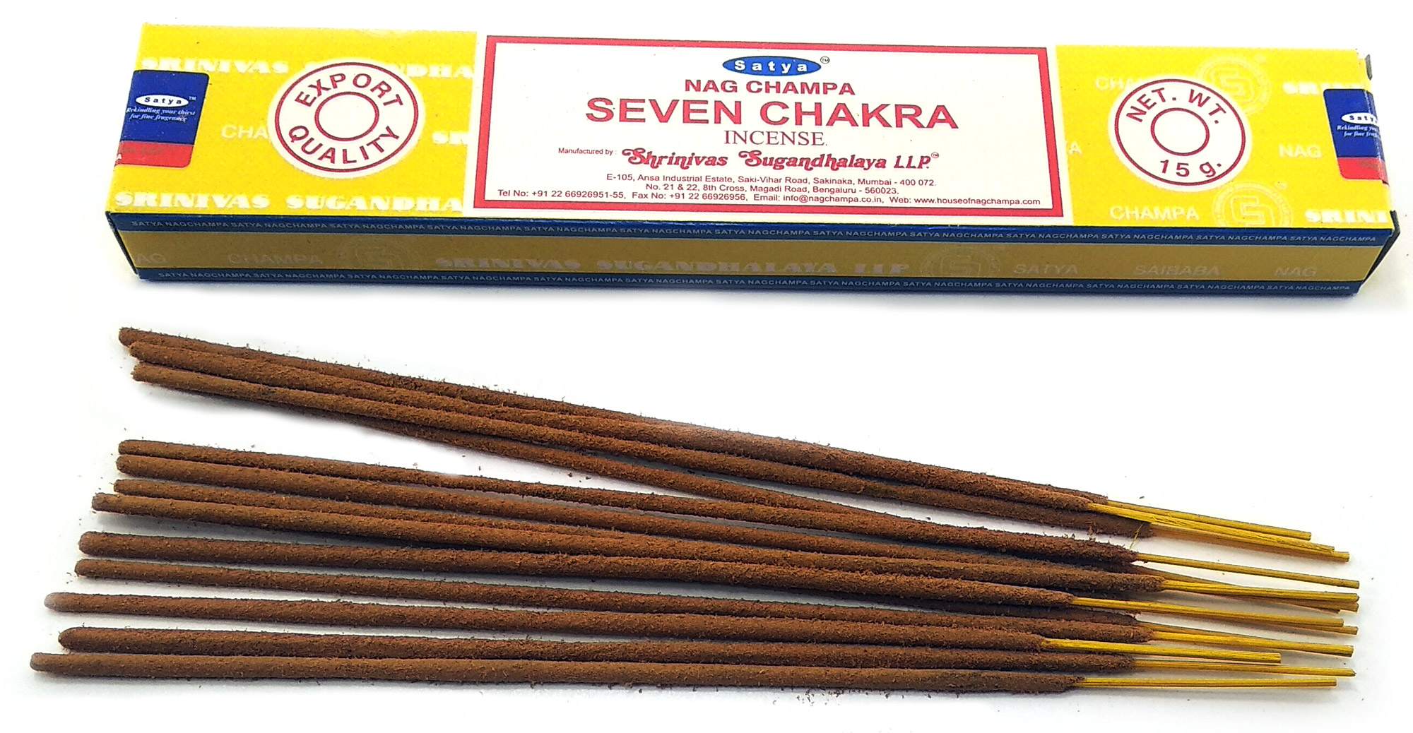 Seven Chakra (Седьмая чакра)(15 gms) (Satya) Масала благовоние Seven Chakra (Седьмая чакра)(15 gms) (Satya) Масала благовоние