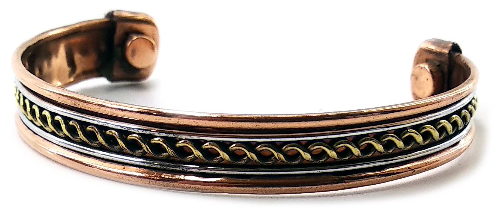 Браслет медный с магнитами Плетение (7,5х5,5х1 см) Браслет медный с магнитами Плетение (7,5х5,5х1 см)