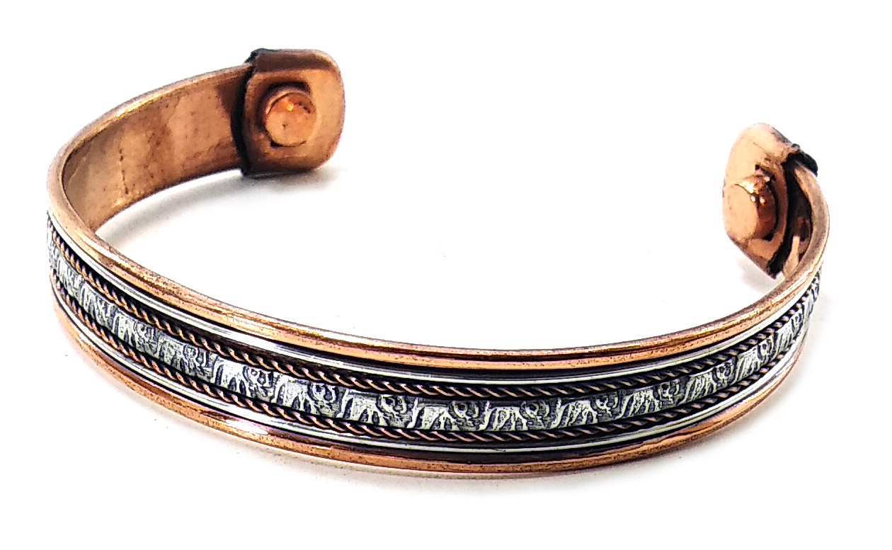 Браслет медный с магнитами Слоны (7,5х5,5х1 см)E Браслет медный с магнитами Слоны (7,5х5,5х1 см)E