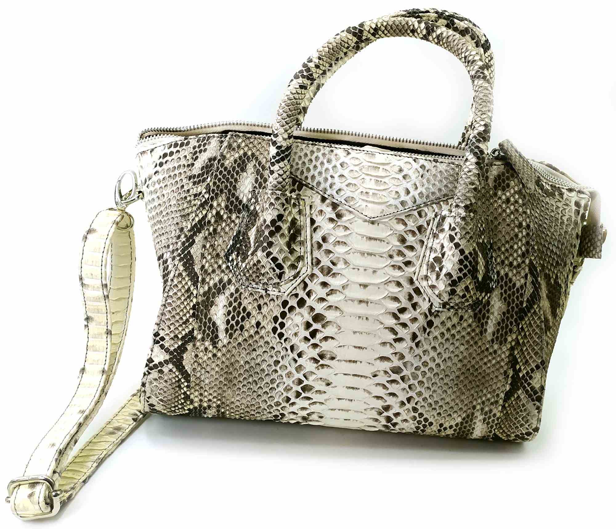 Сумочка из кожи питона (30х21х18 см) натуральный цвет Сумочка из кожи питона (30х21х18 см) натуральный цвет
