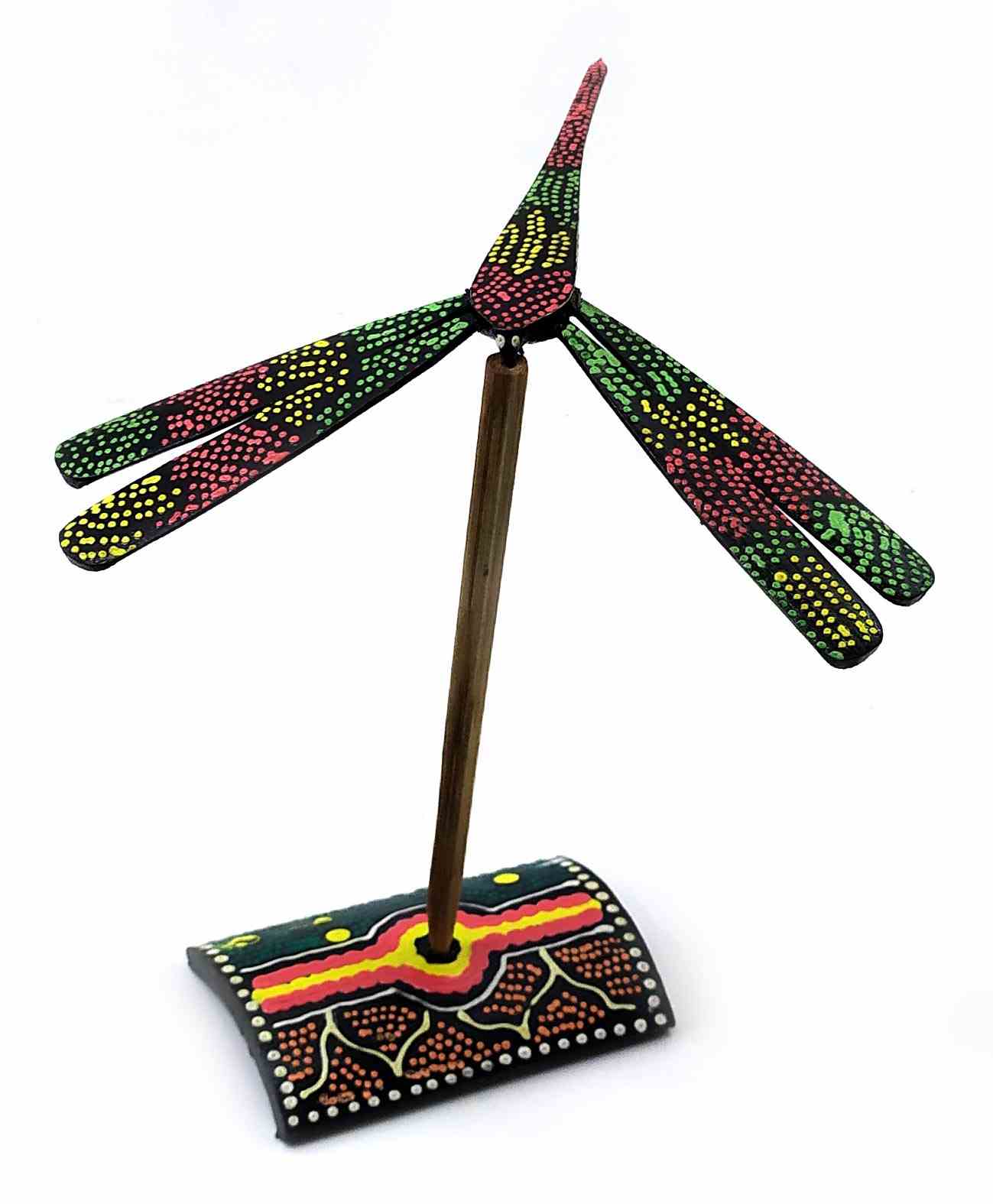 Стрекоза-балансир бамбуковая расписная (13х14х15 см) Стрекоза-балансир бамбуковая расписная (13х14х15 см)